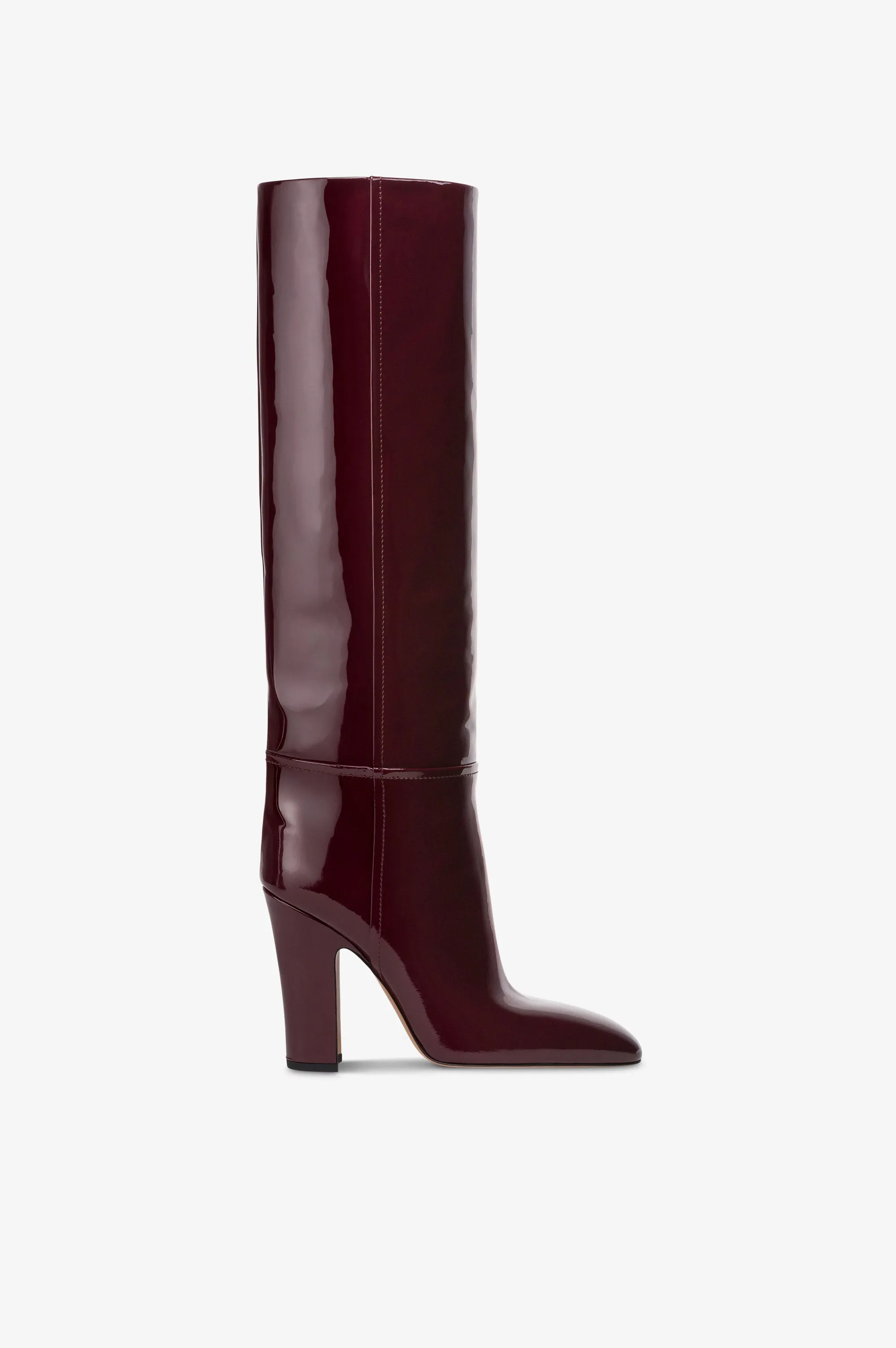 Boots in rouge noir patent leather. sold by Paris Texas