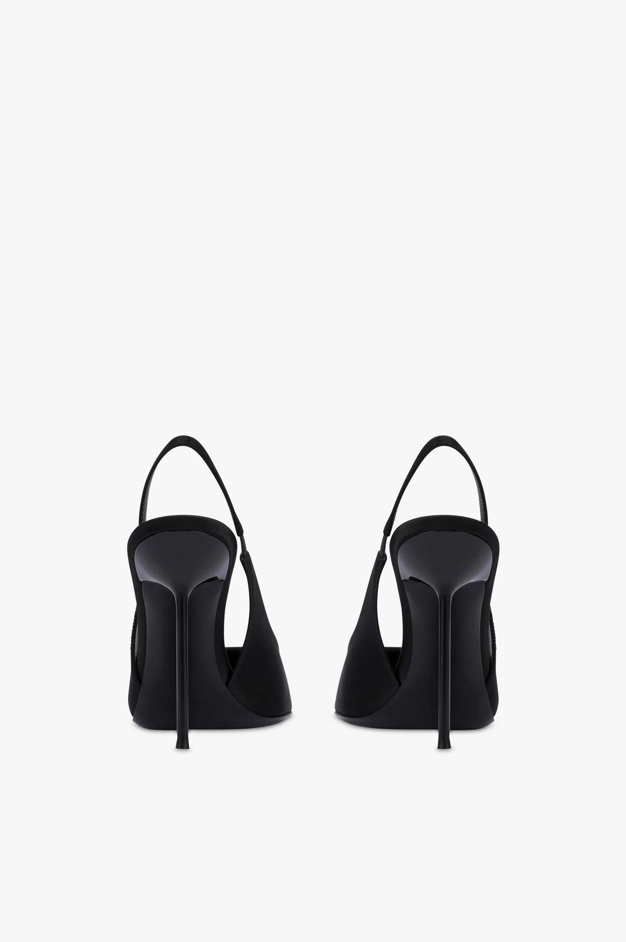 Slingbacks in black satin. sold by Paris Texas product image thumbnail 4