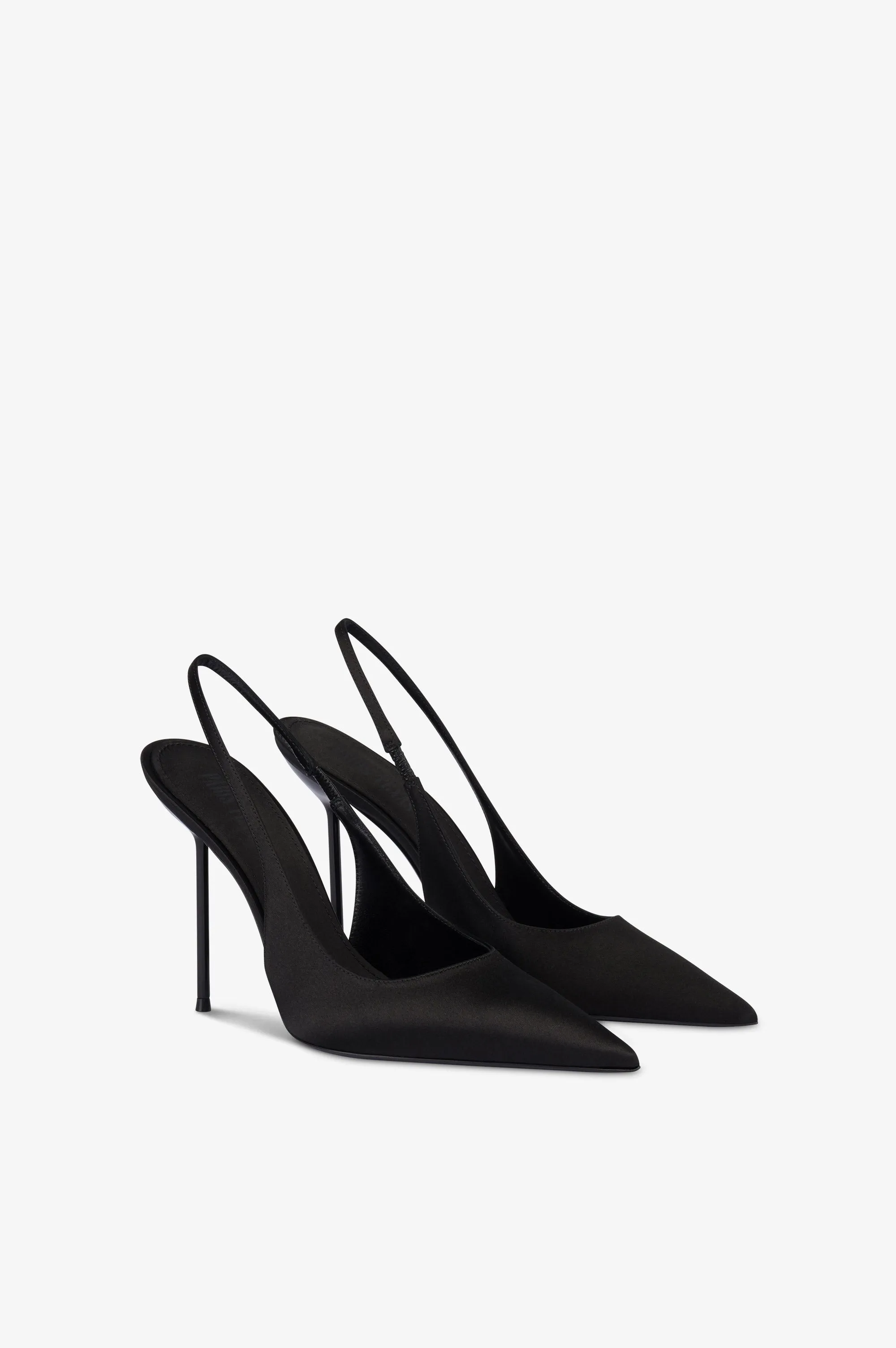 Slingbacks in black satin. sold by Paris Texas product image thumbnail 2