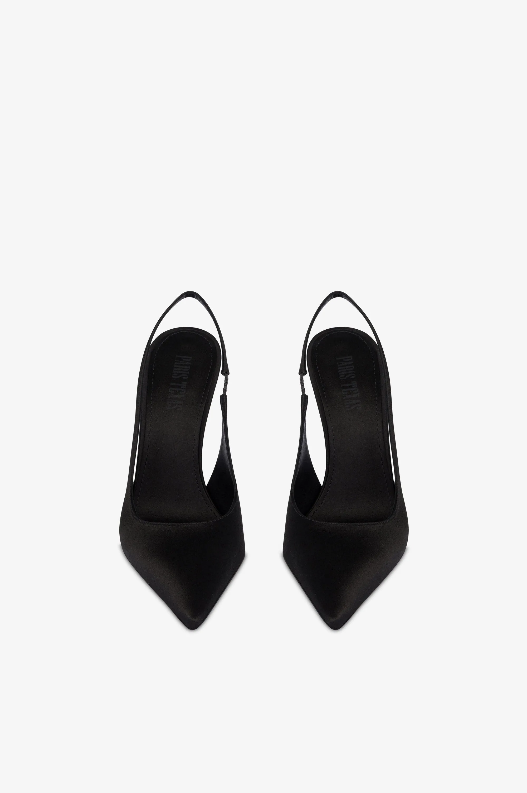 Slingbacks in black satin. sold by Paris Texas product image thumbnail 3
