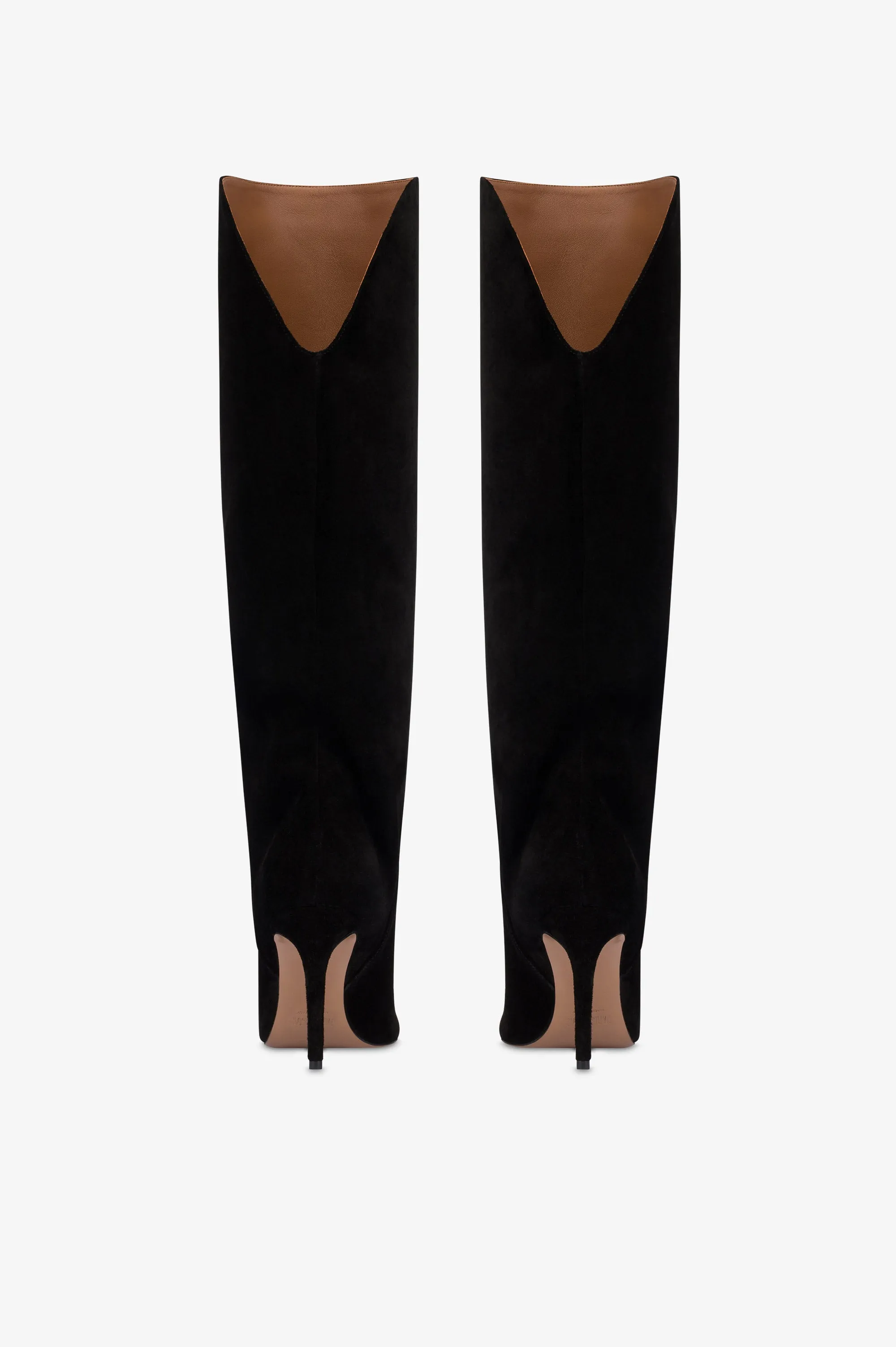 Boots in black calf suede leather. sold by Paris Texas product image thumbnail 4