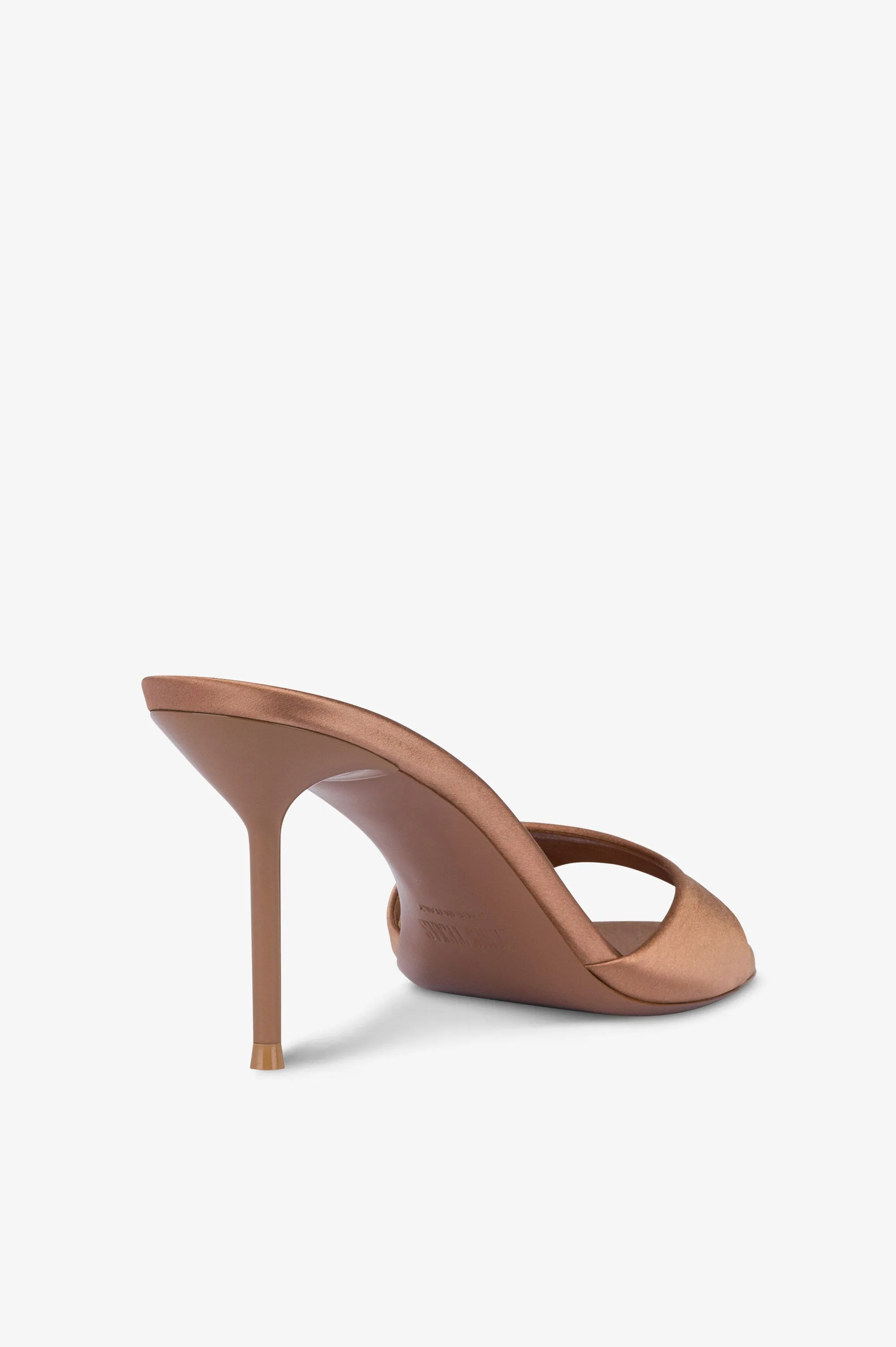 Mules in caramel satin. sold by Paris Texas product image thumbnail 5