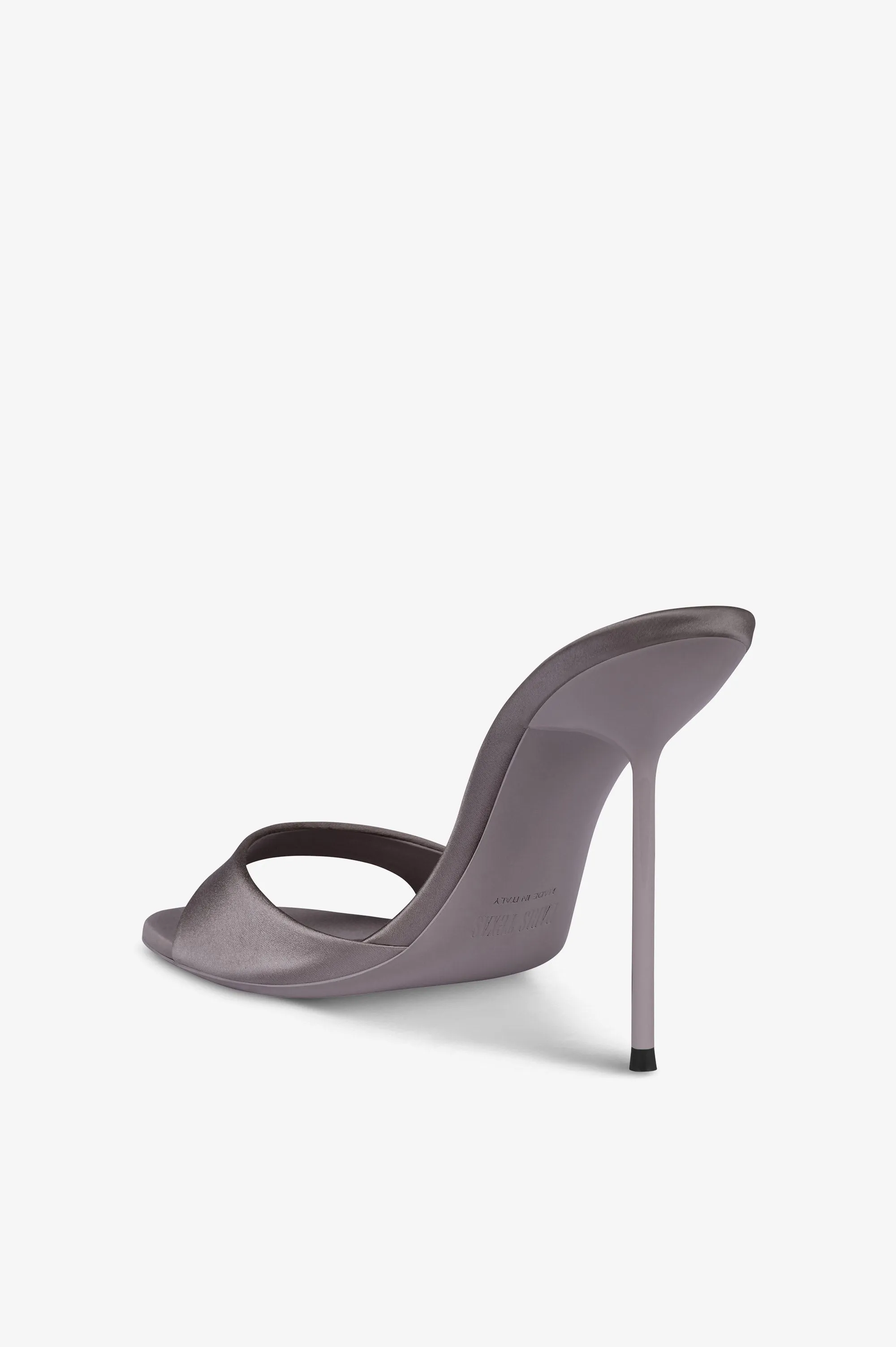 Mules in grey satin. sold by Paris Texas product image thumbnail 5
