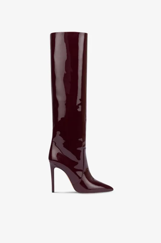 Boots in rouge noir patent leather. sold by Paris Texas