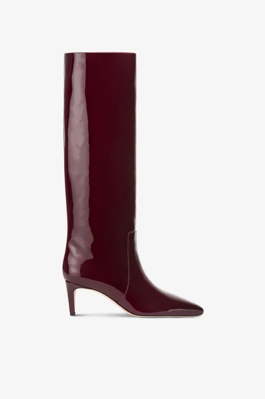 Boots in rouge noir patent leather. sold by Paris Texas