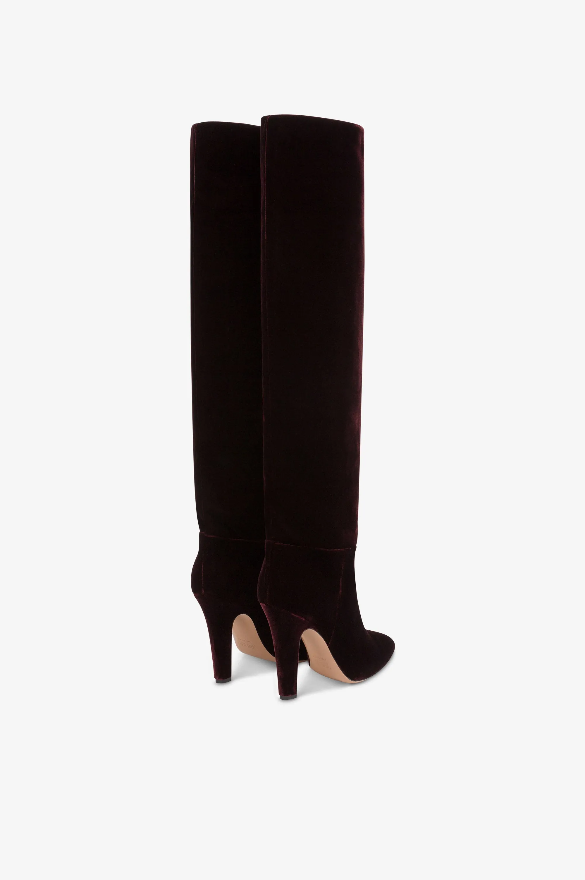 Boots in pinot noir velvet. sold by Paris Texas product image thumbnail 3