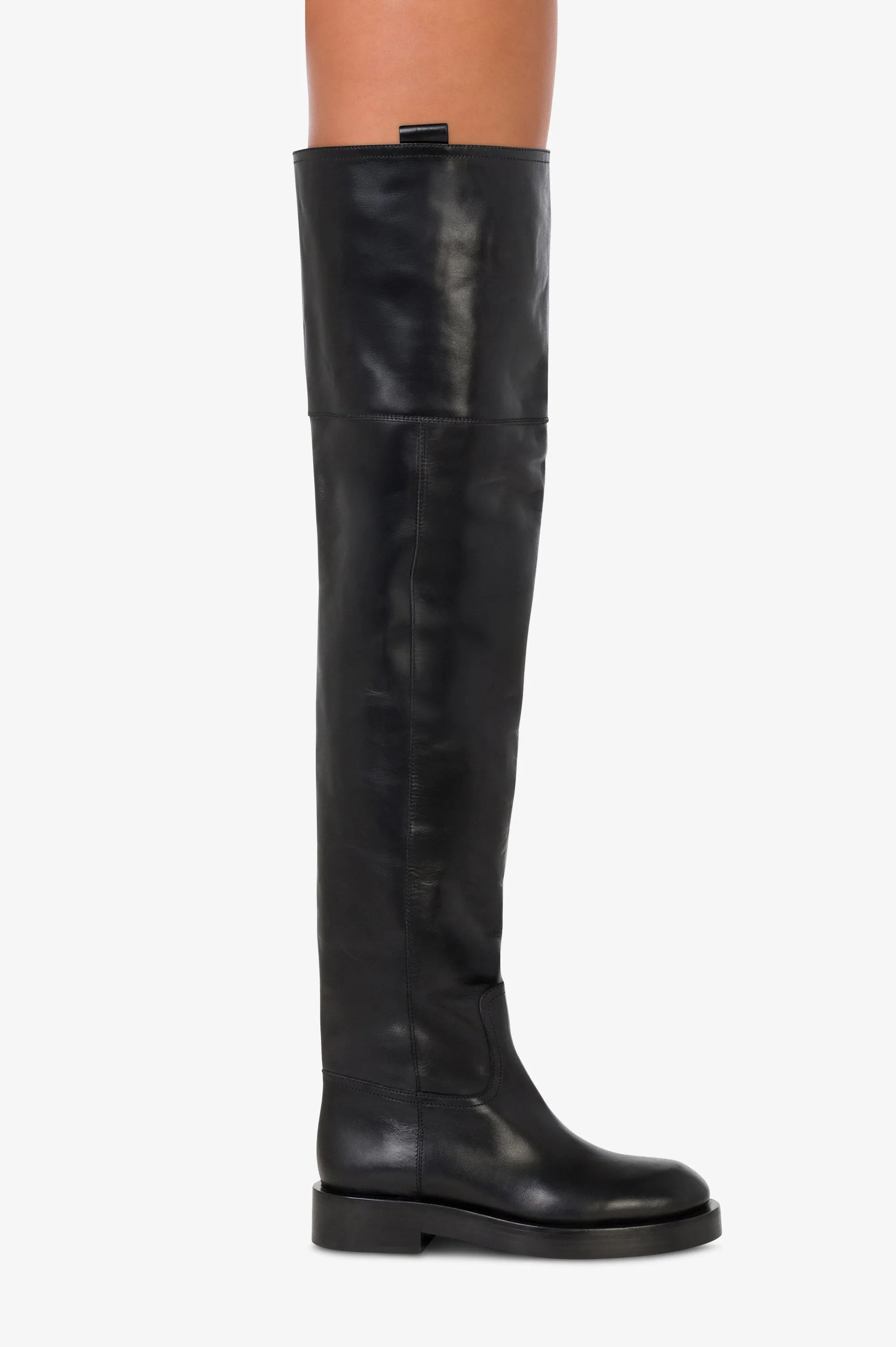 Over-the-knee boots in black calf leather. sold by Paris Texas product image thumbnail 5