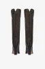 Texan boots in black vintage-effect leather. sold by Paris Texas