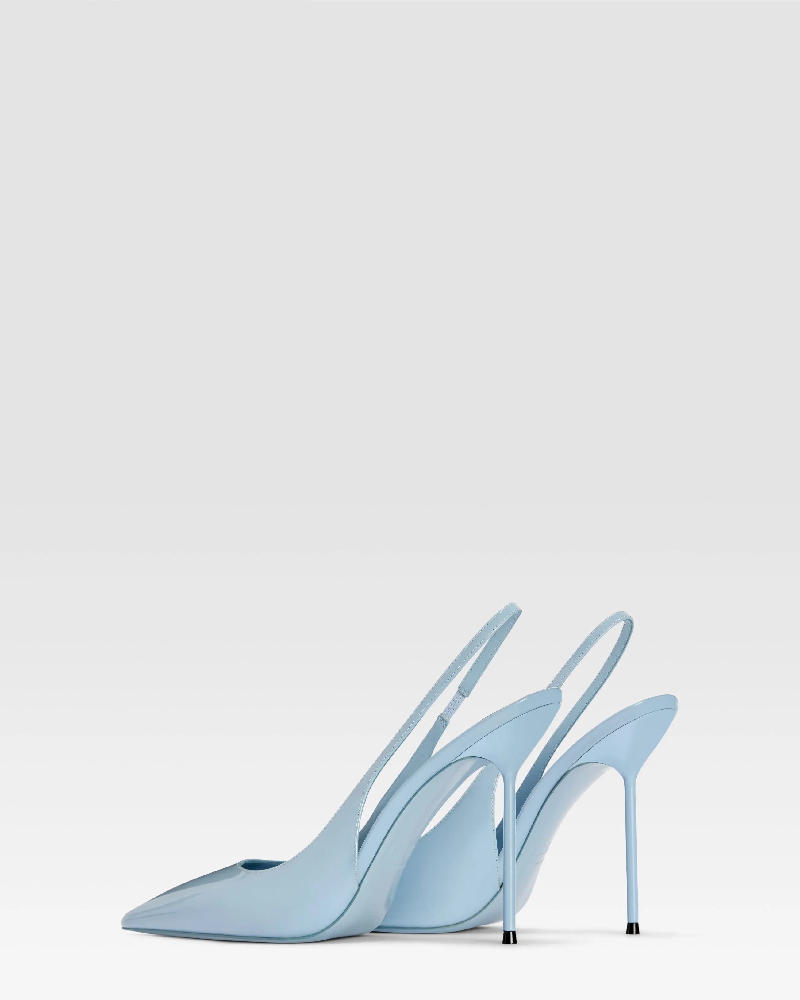 Slingbacks in denim-colored patent leather sold by Paris Texas product image thumbnail 3