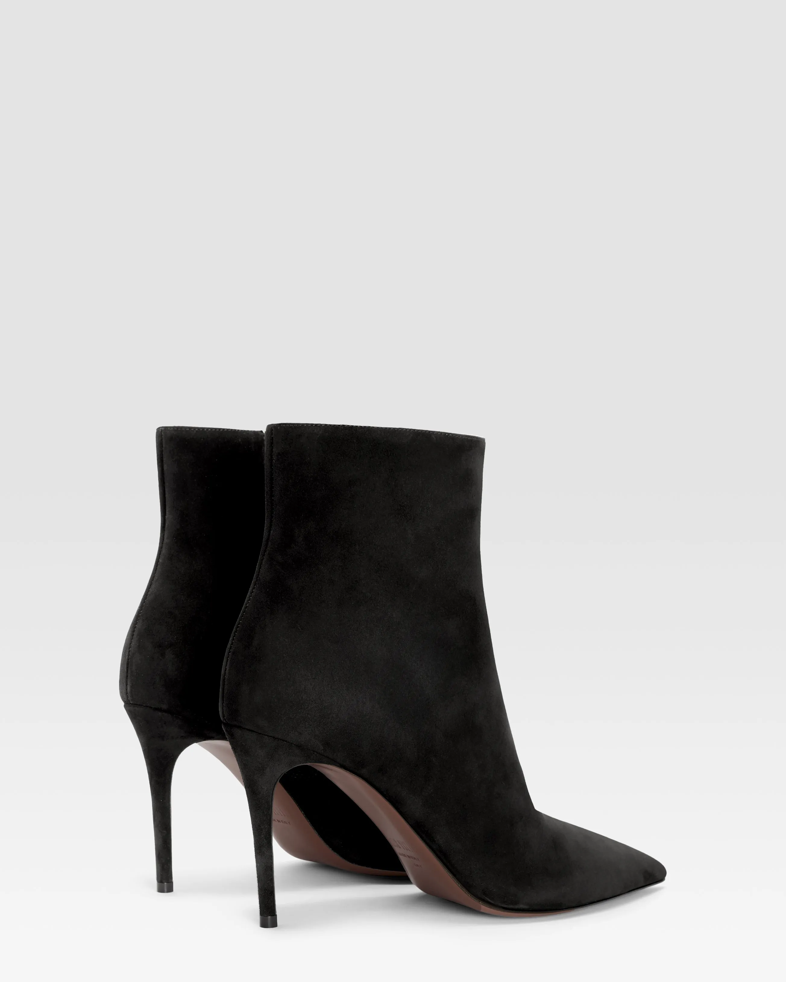 Ankle boots in black calf suede leather sold by Paris Texas product image thumbnail 3