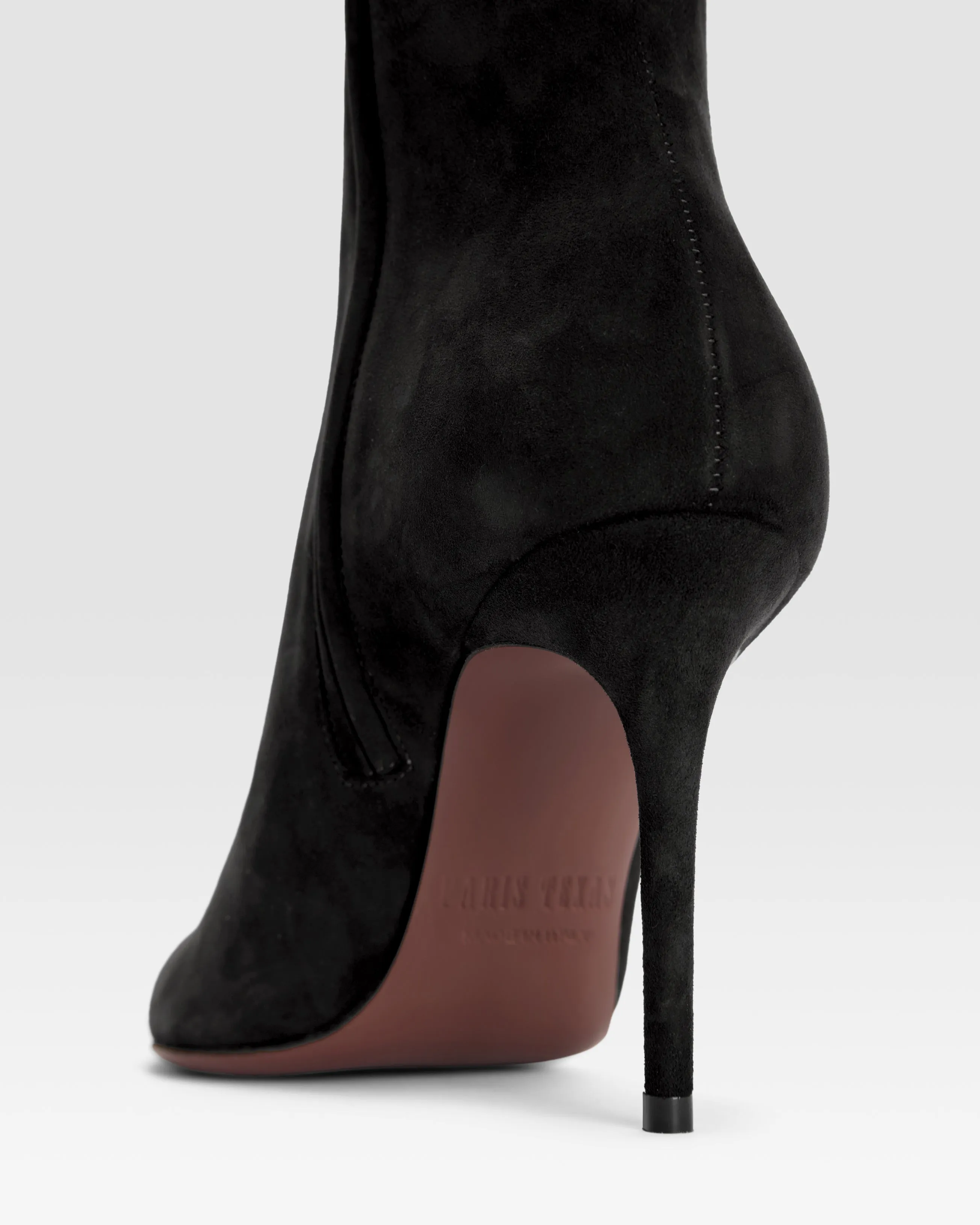 Ankle boots in black calf suede leather sold by Paris Texas product image thumbnail 4