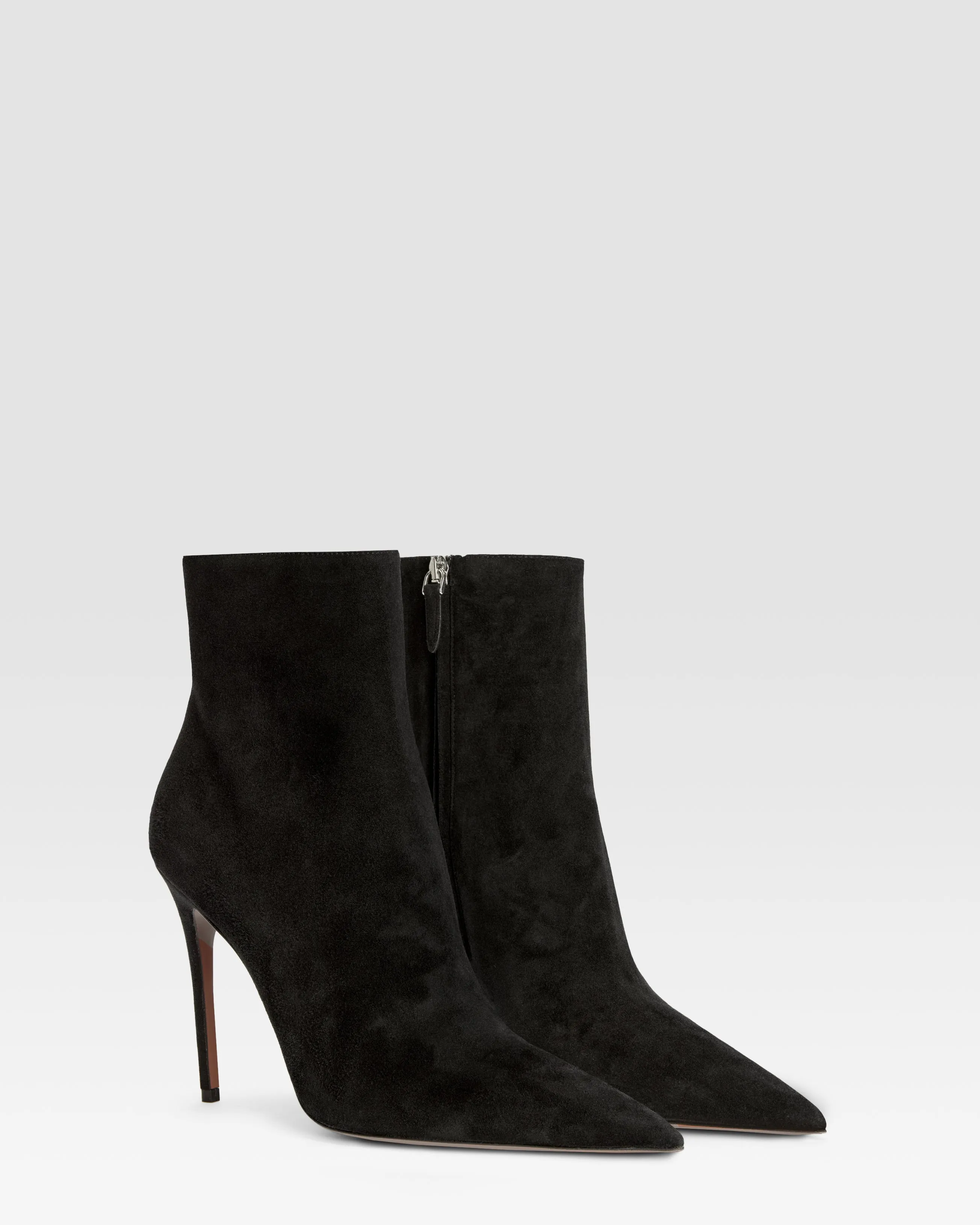 Ankle boots in black calf suede leather sold by Paris Texas product image thumbnail 2