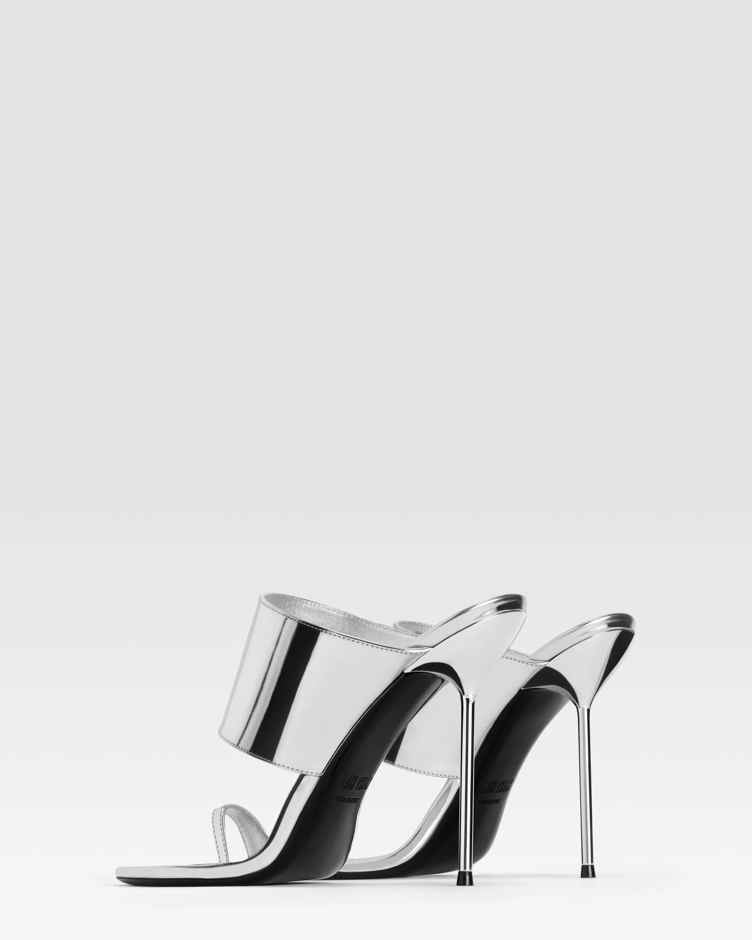 Mirrored leather thong mule sold by Paris Texas product image thumbnail 3