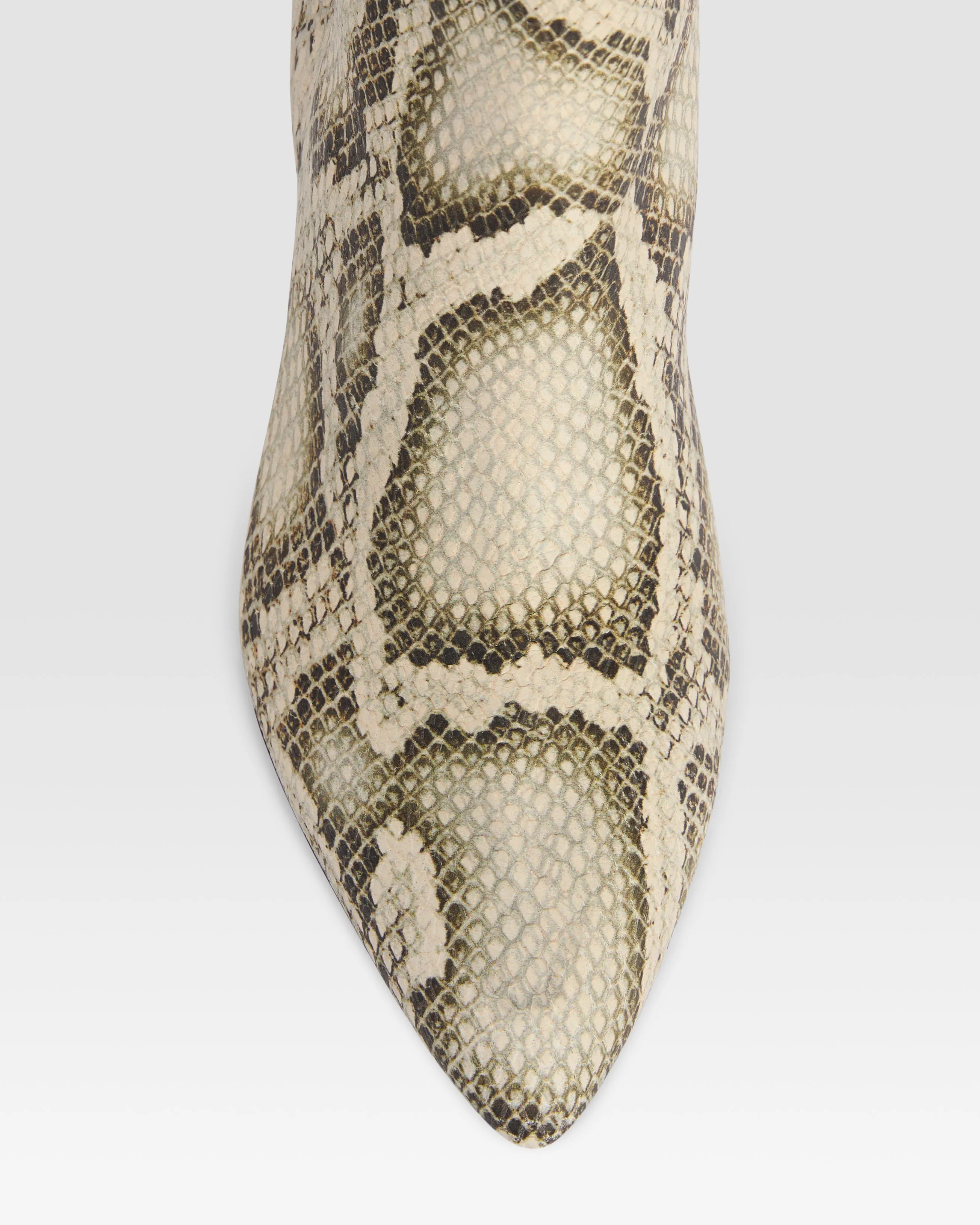 Ankle boots in natural printed python leather sold by Paris Texas product image thumbnail 4