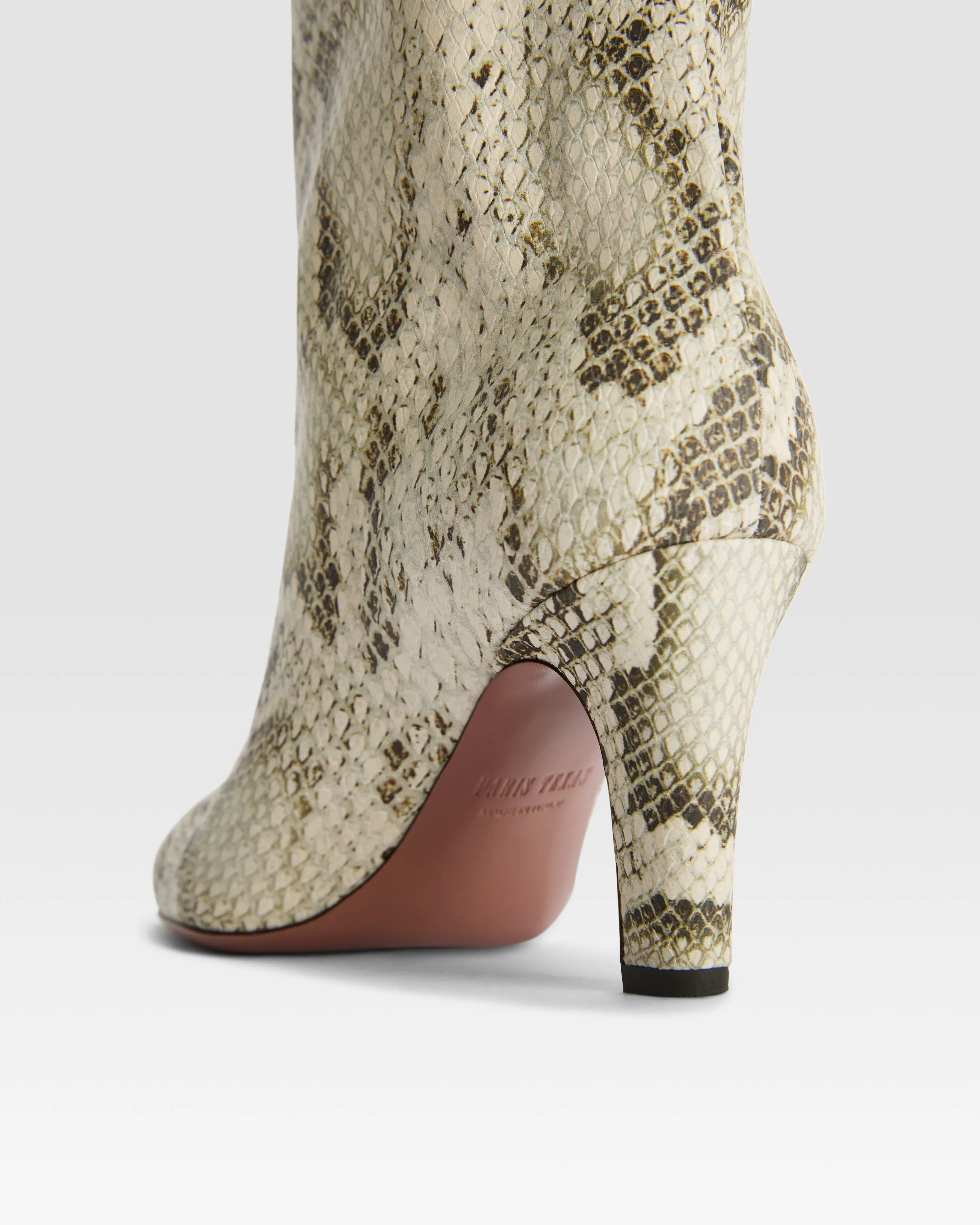 Ankle boots in natural printed python leather sold by Paris Texas product image thumbnail 5