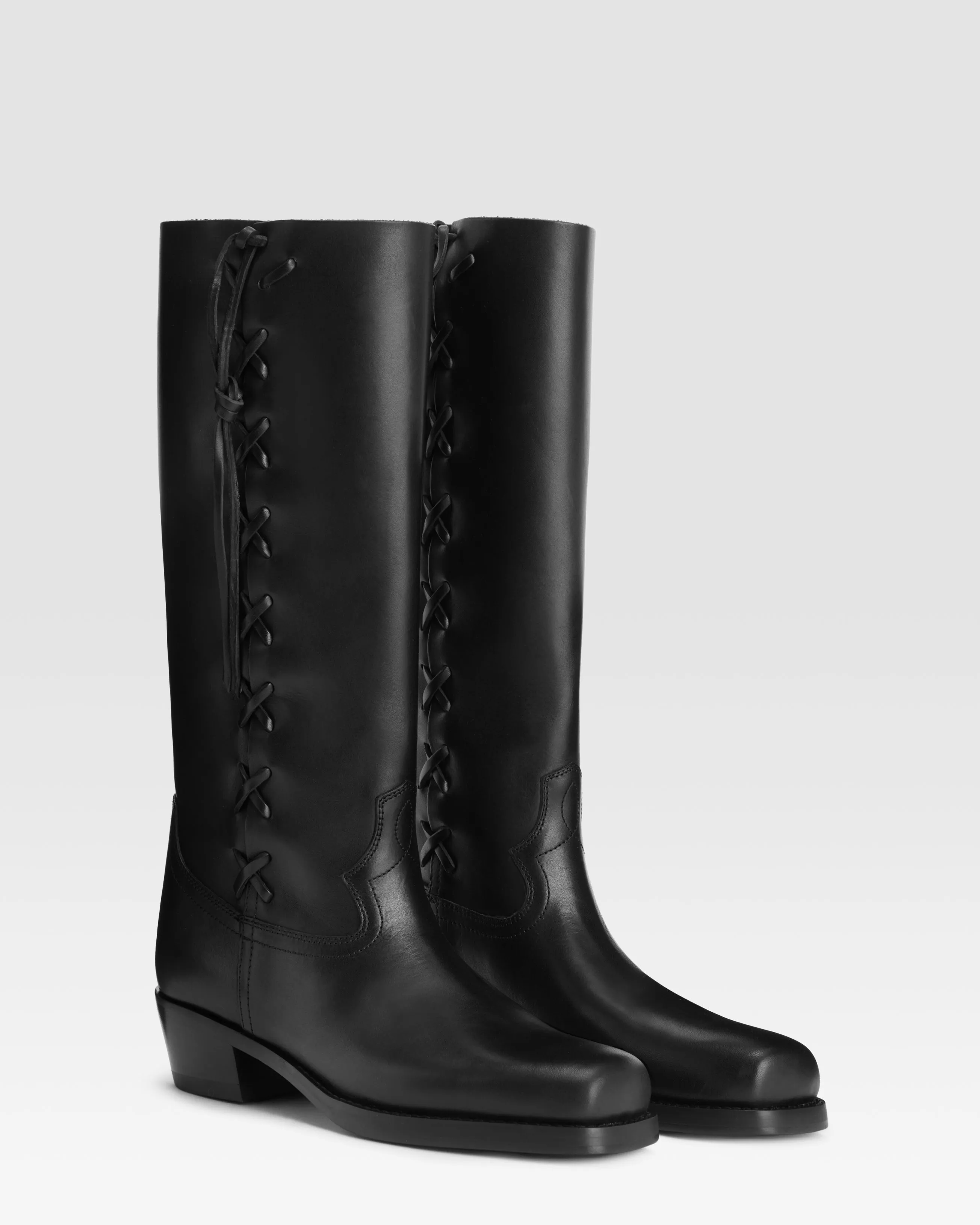 Boots in black calf leather sold by Paris Texas product image thumbnail 2