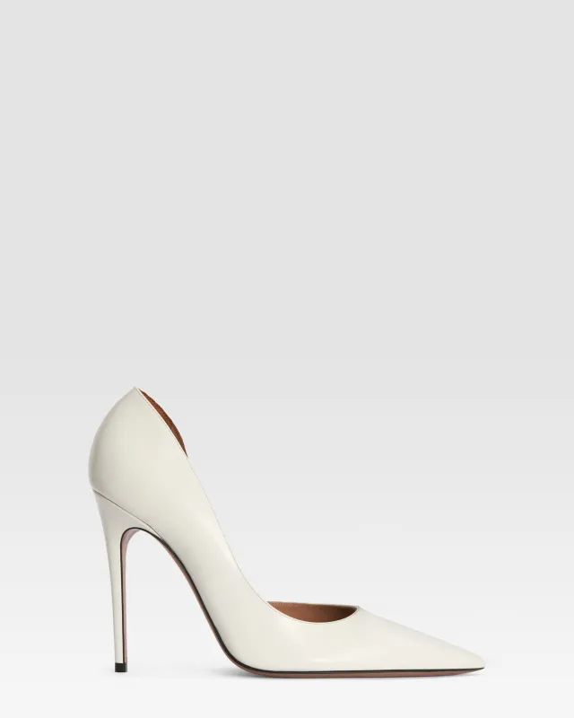 Brushed leather pump made by Paris Texas
