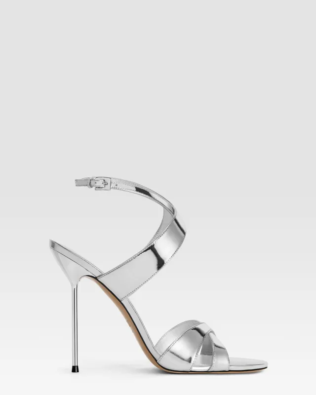 Mirrored leather sandal made by Paris Texas