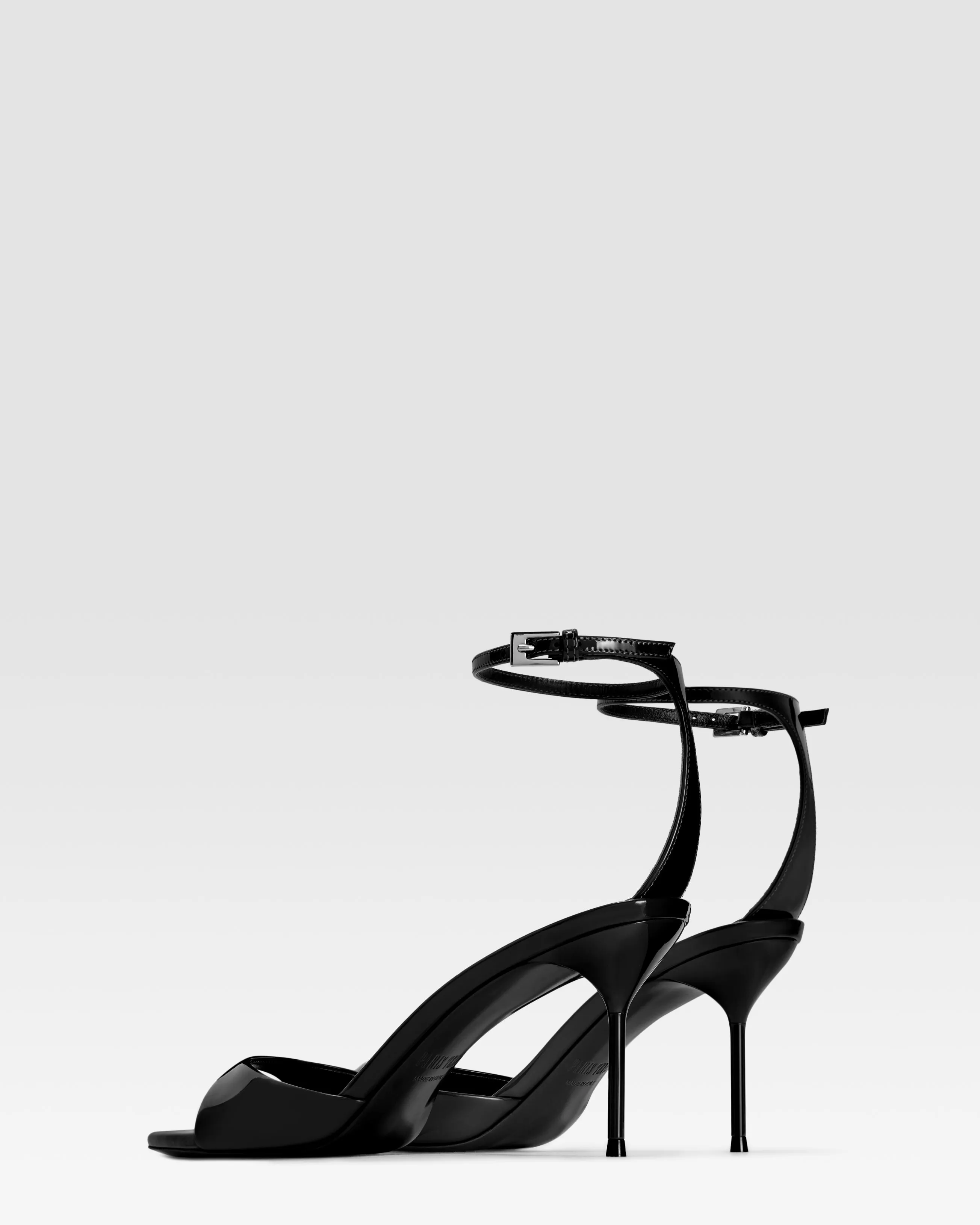 Patent leather sandal with ankle strap sold by Paris Texas product image thumbnail 3