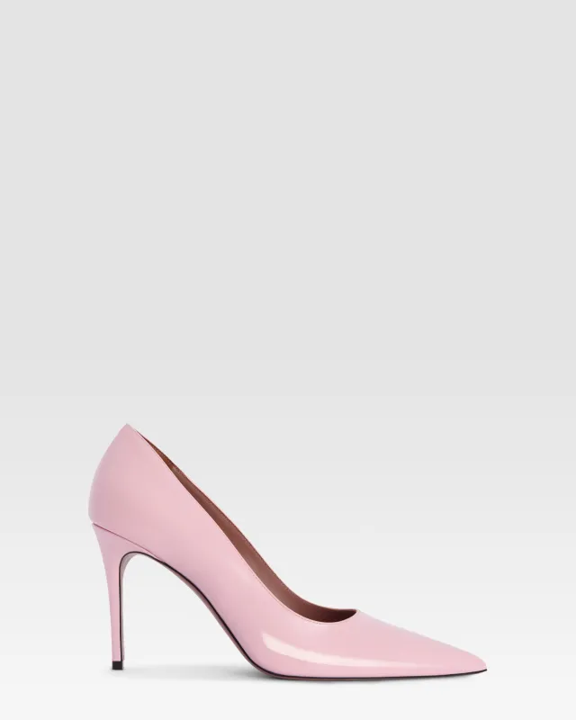 Brushed leather pump made by Paris Texas