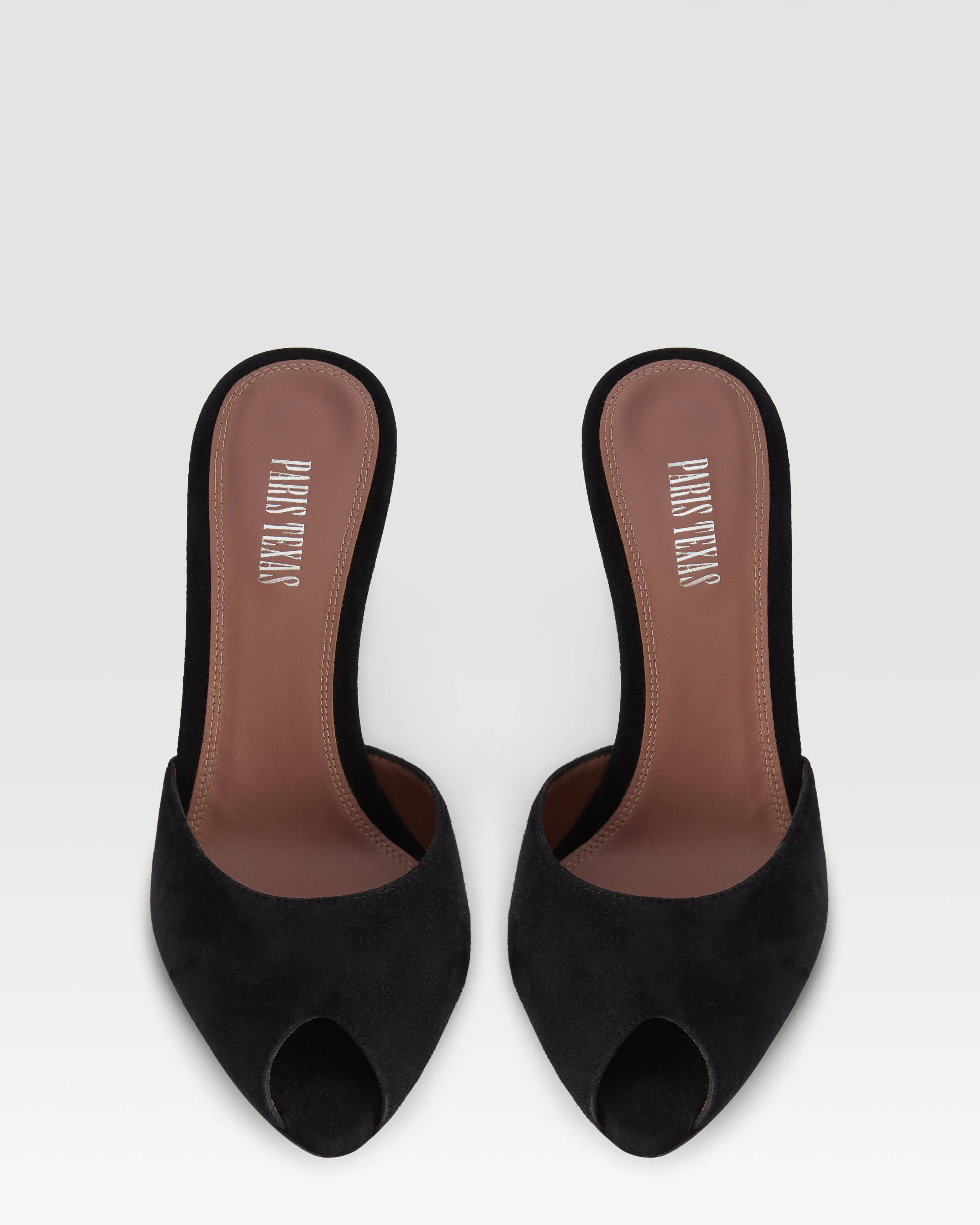 Mules open-toe in black calf suede leather sold by Paris Texas product image thumbnail 5