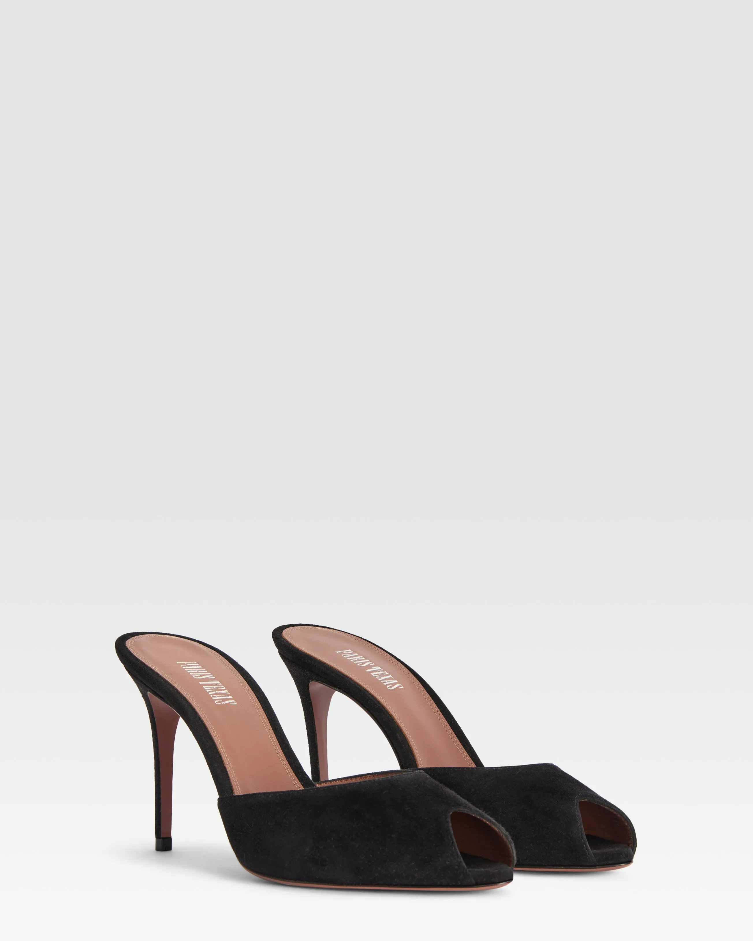 Mules open-toe in black calf suede leather sold by Paris Texas product image thumbnail 2