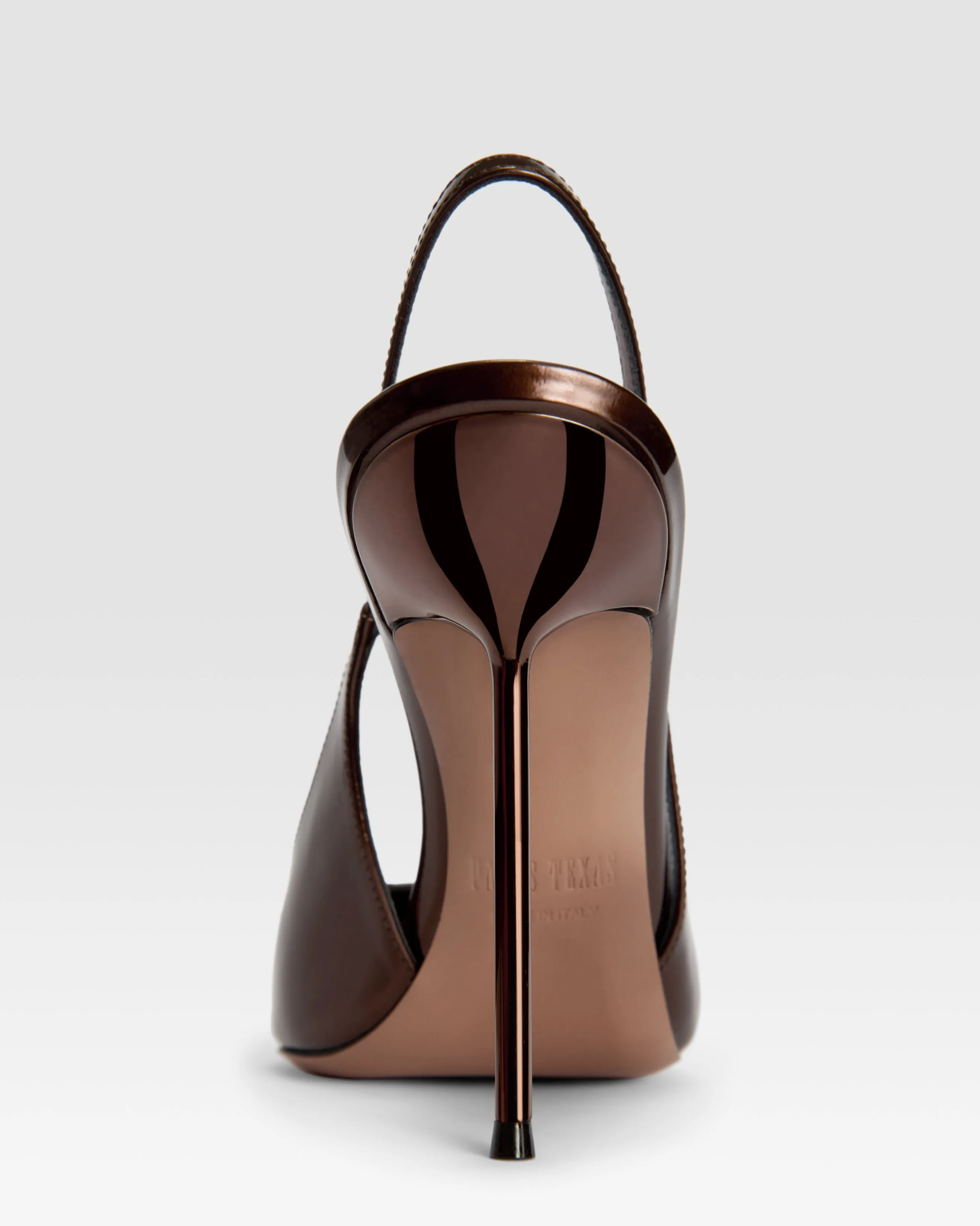 Slingbacks in ebony, mirror-effect leather sold by Paris Texas product image thumbnail 4