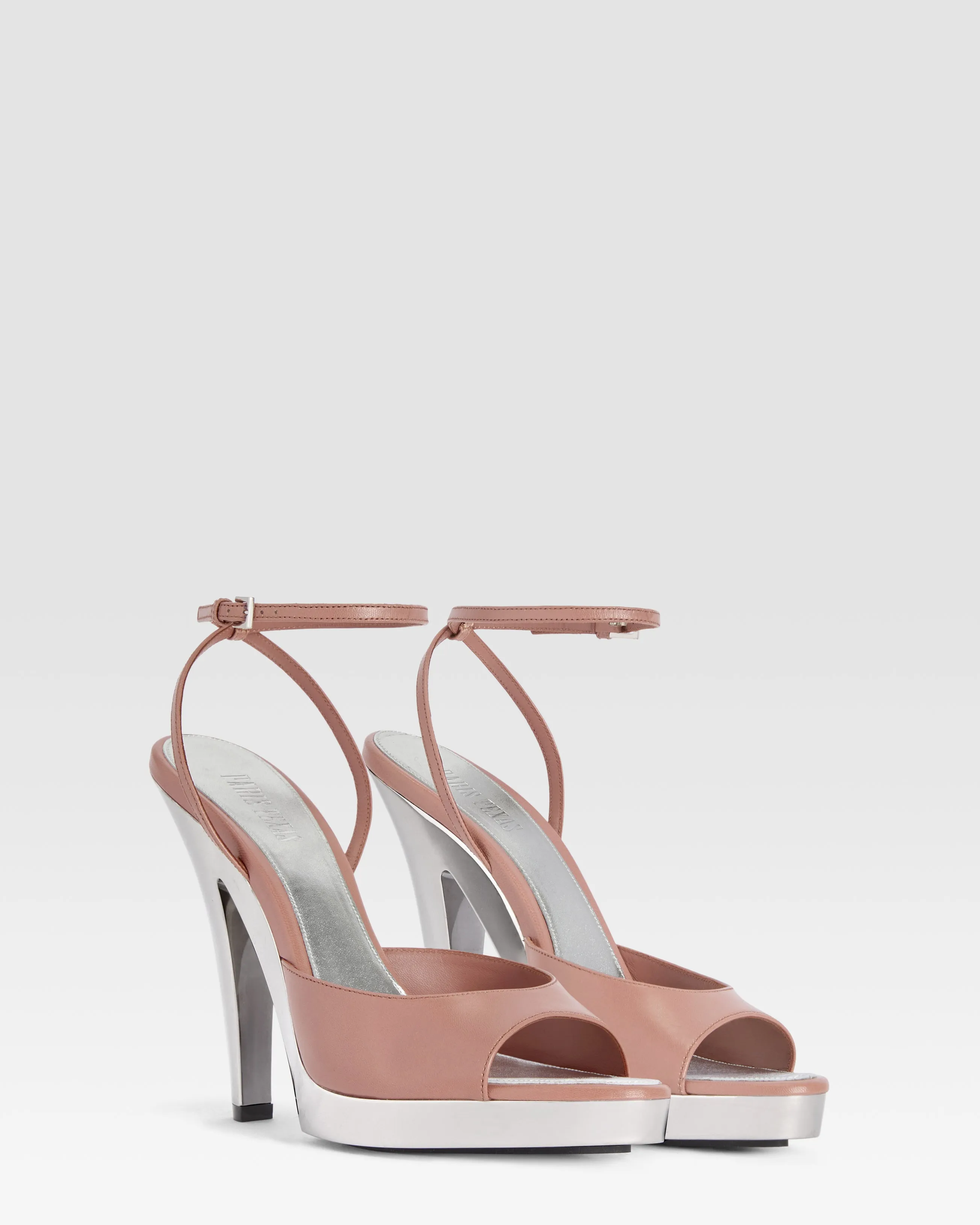 Patent calf leather sandal sold by Paris Texas product image thumbnail 2