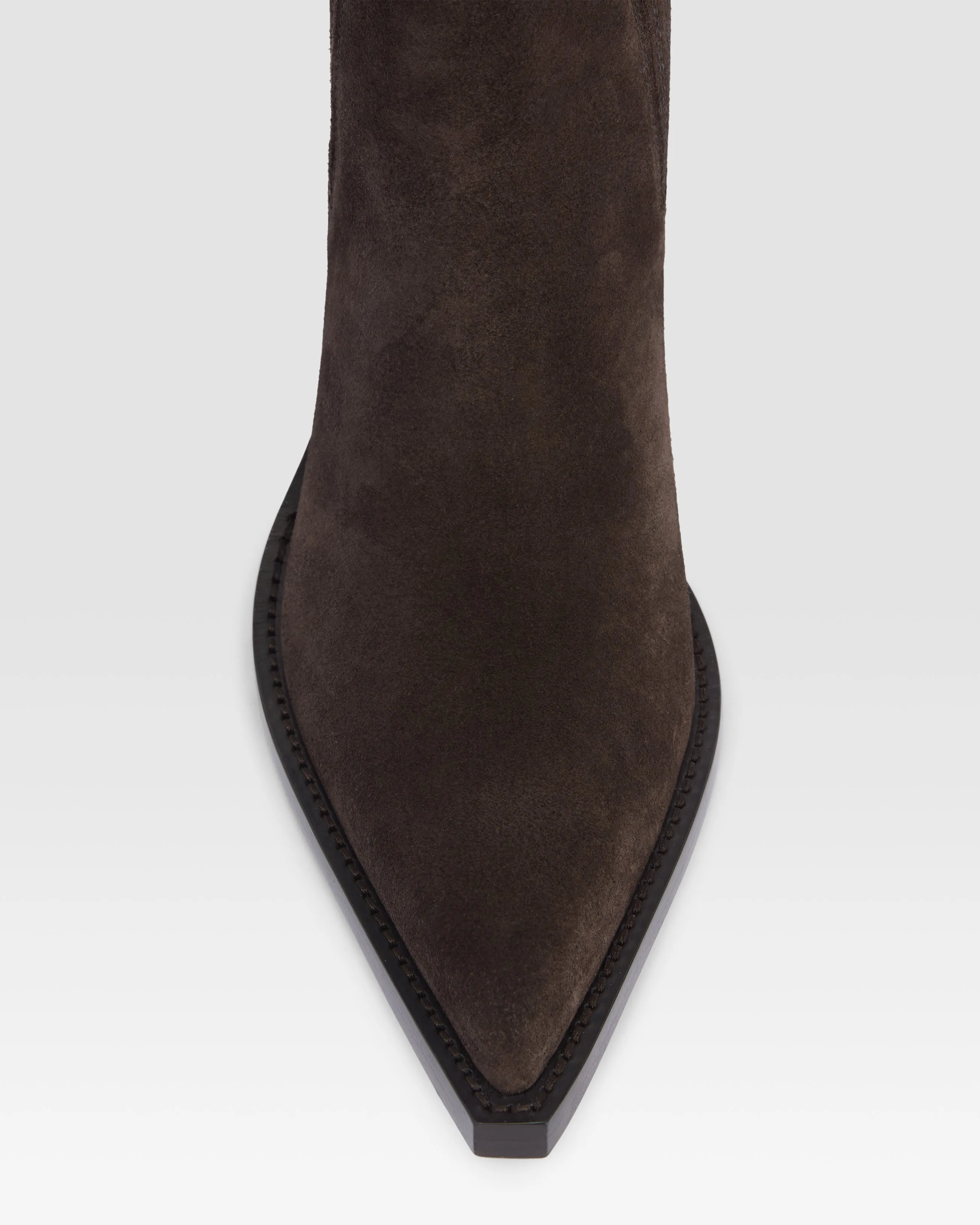 Texan ankle boots in ebony calf suede leather sold by Paris Texas product image thumbnail 5