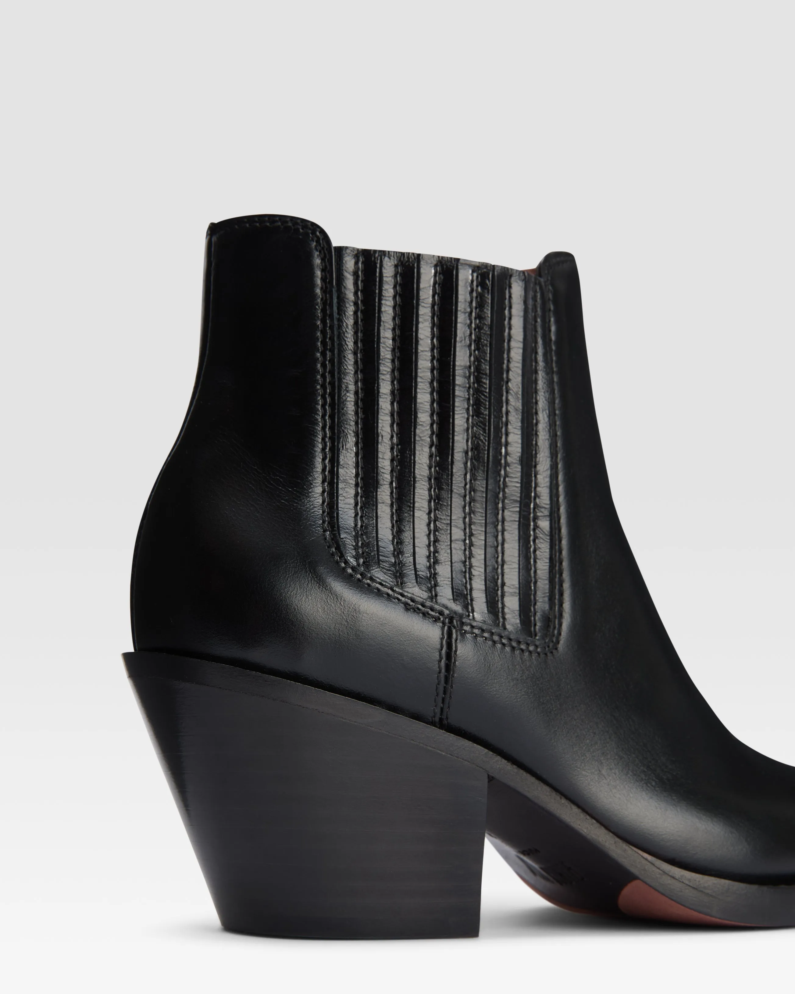 Texan ankle boots in shiny black calf leather sold by Paris Texas product image thumbnail 4