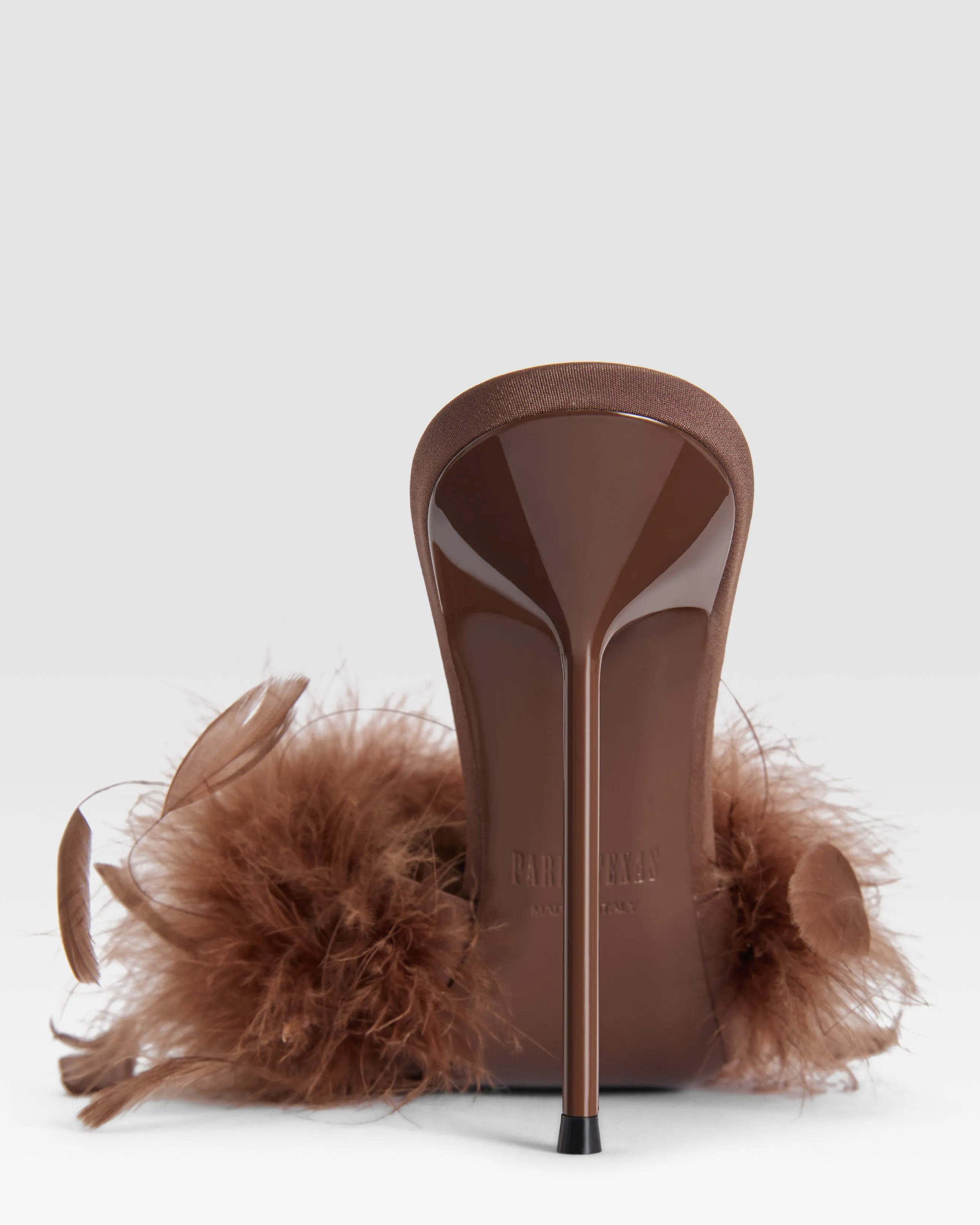 Crepe satin mule sold by Paris Texas product image thumbnail 4
