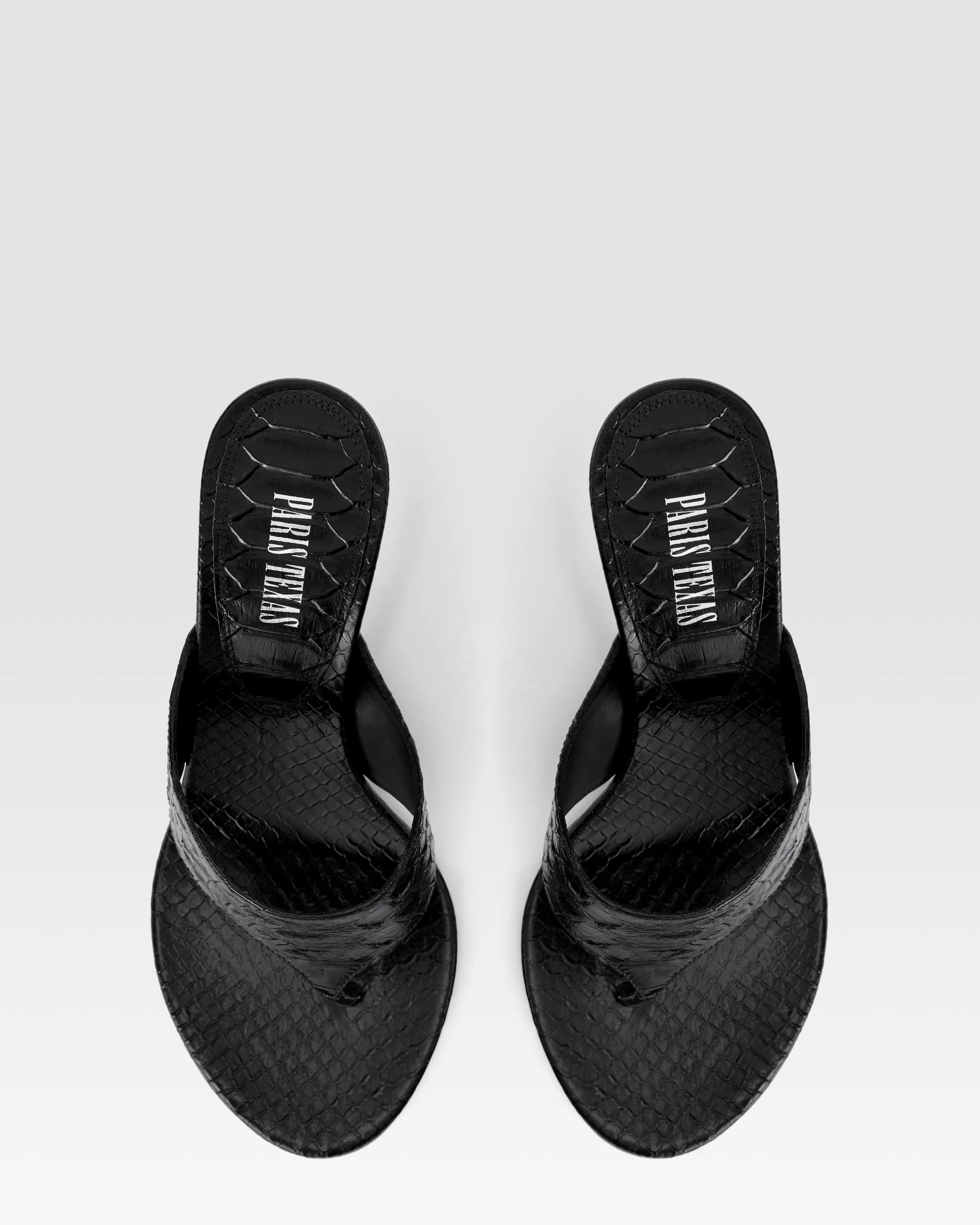 PYTHON-EFFECT LEATHER MULE sold by Paris Texas product image thumbnail 5