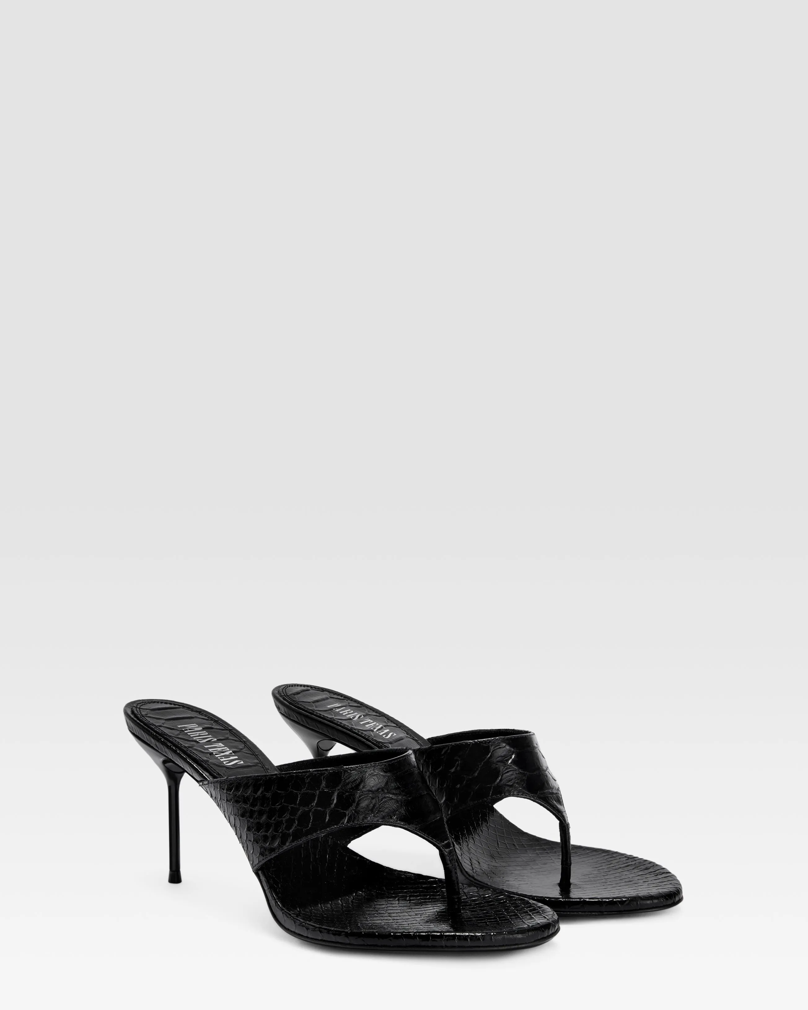 PYTHON-EFFECT LEATHER MULE sold by Paris Texas product image thumbnail 2