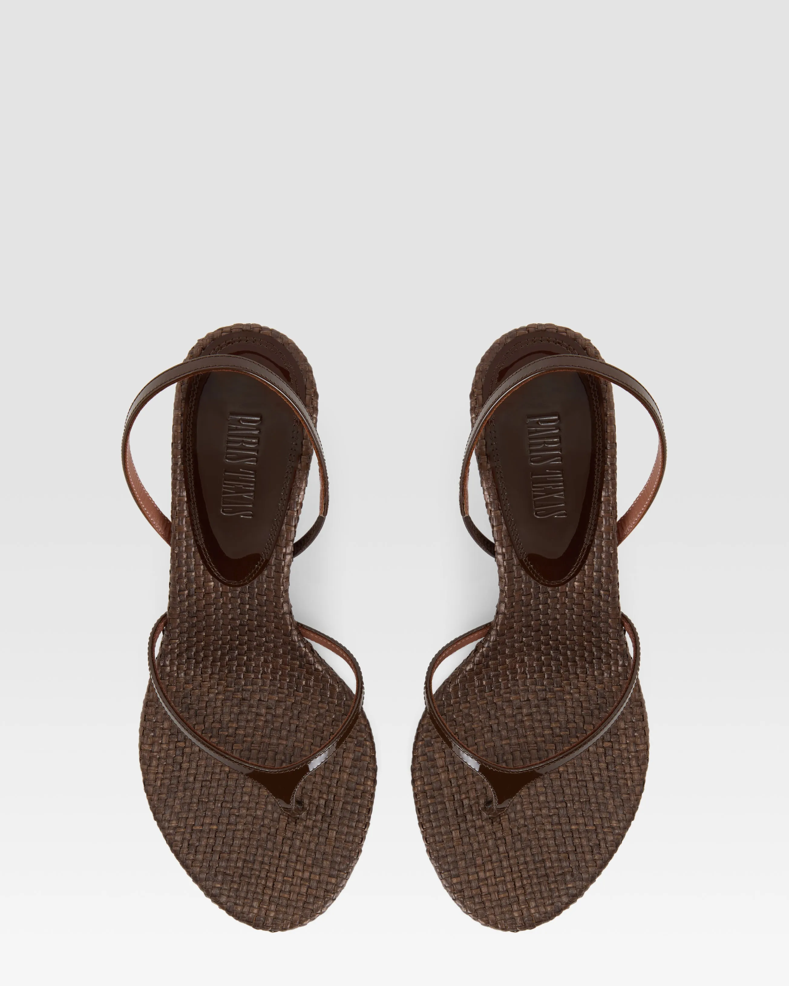 LEATHER AND RAFFIA SANDAL sold by Paris Texas product image thumbnail 4
