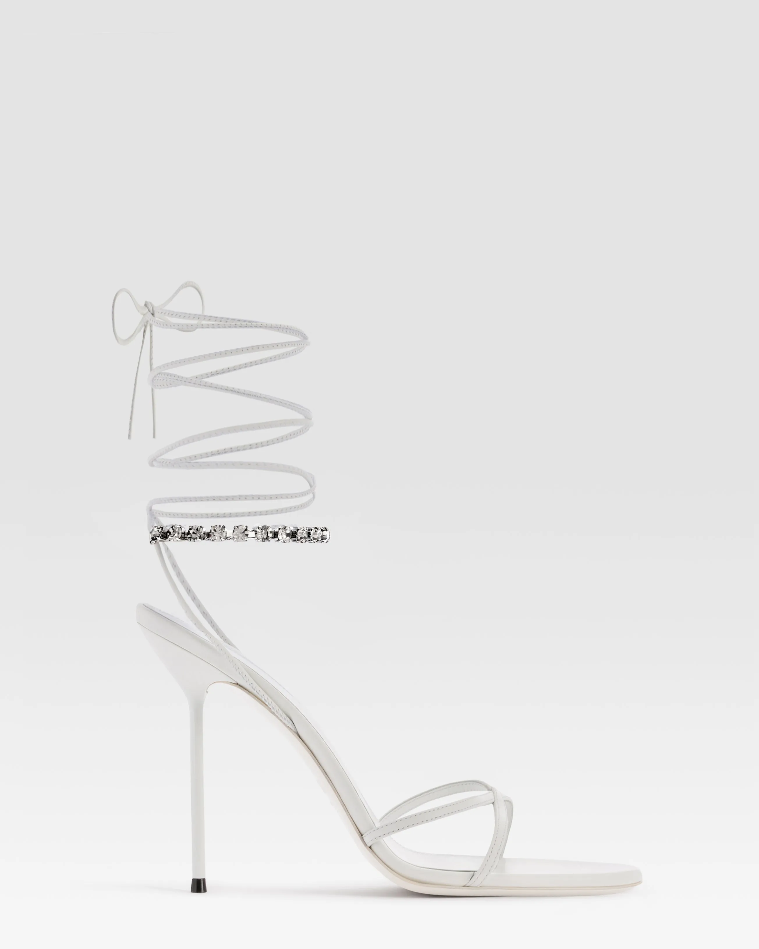 NAPPA LEATHER SANDAL WITH CRYSTALS sold by Paris Texas