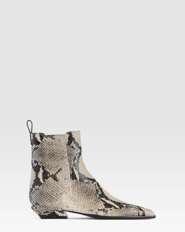 PYTHON-PRINT ANKLE BOOT made by Paris Texas