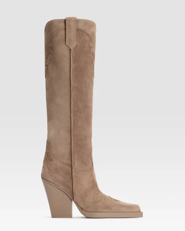 SUEDE WESTERN BOOT made by Paris Texas