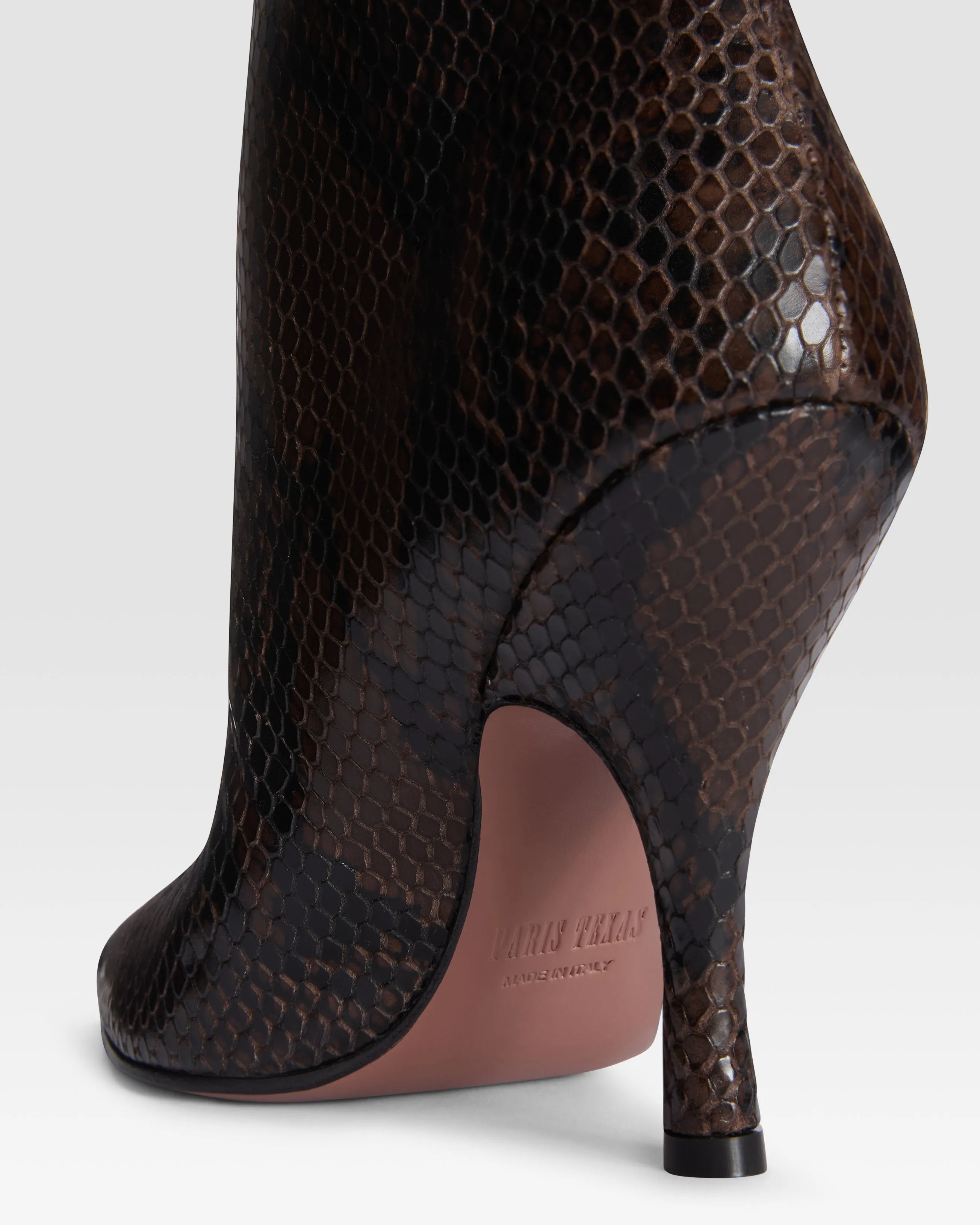 PYTHON-PRINT LEATHER ANKLE BOOT sold by Paris Texas product image thumbnail 4