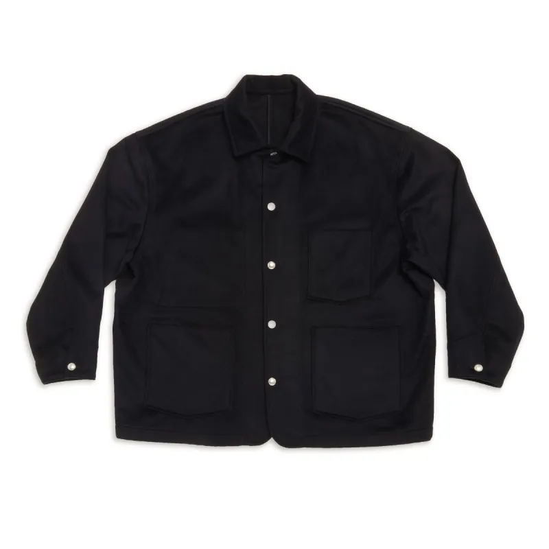 Barn Coat – Dark Navy Wool sold by S.K. Manor Hill
