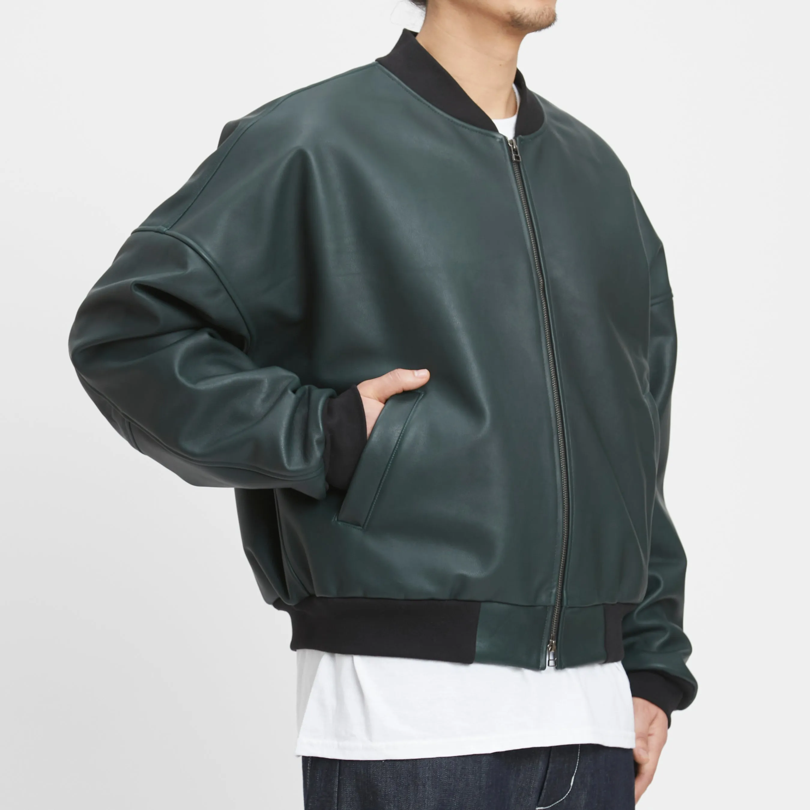 Napa Jacket - Dark Green Leather sold by S.K. Manor Hill product image thumbnail 4