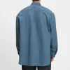 Smoke Shirt - Military Blue Cotton HBT sold by S.K. Manor Hill