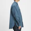Smoke Shirt - Military Blue Cotton HBT sold by S.K. Manor Hill