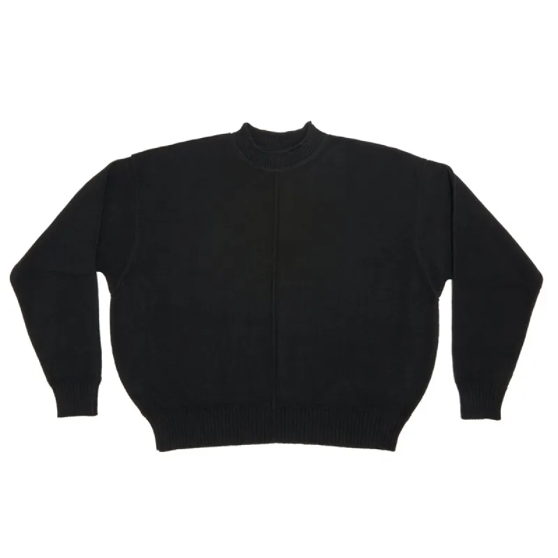 Wharf Sweater - Black Cotton sold by S.K. Manor Hill