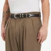 Cavalier Belt - Black Leather sold by S.K. Manor Hill