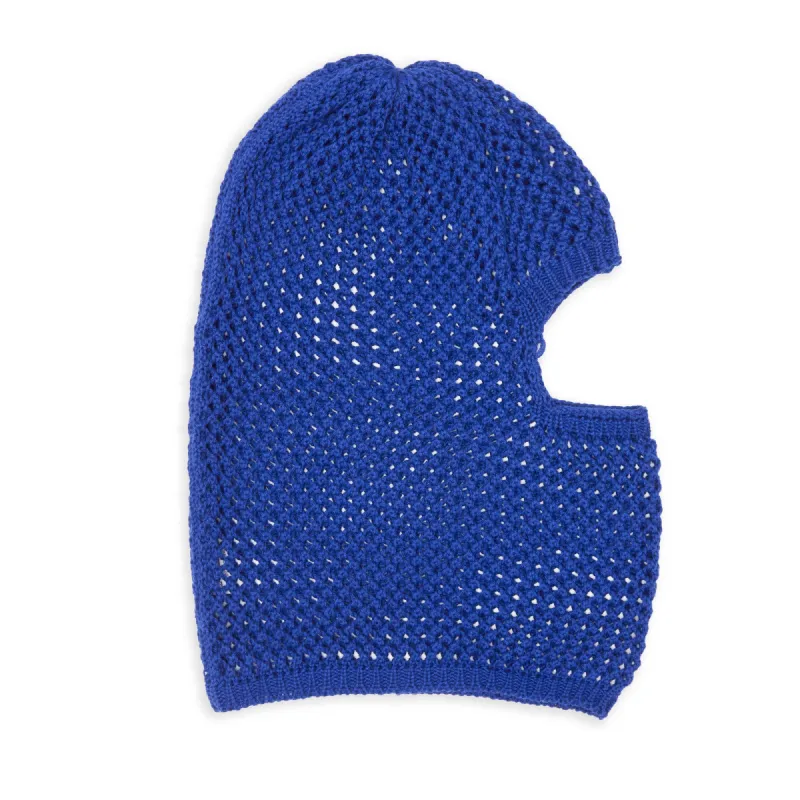 Open Knit Ski Mask - Royal Blue Cotton sold by S.K. Manor Hill
