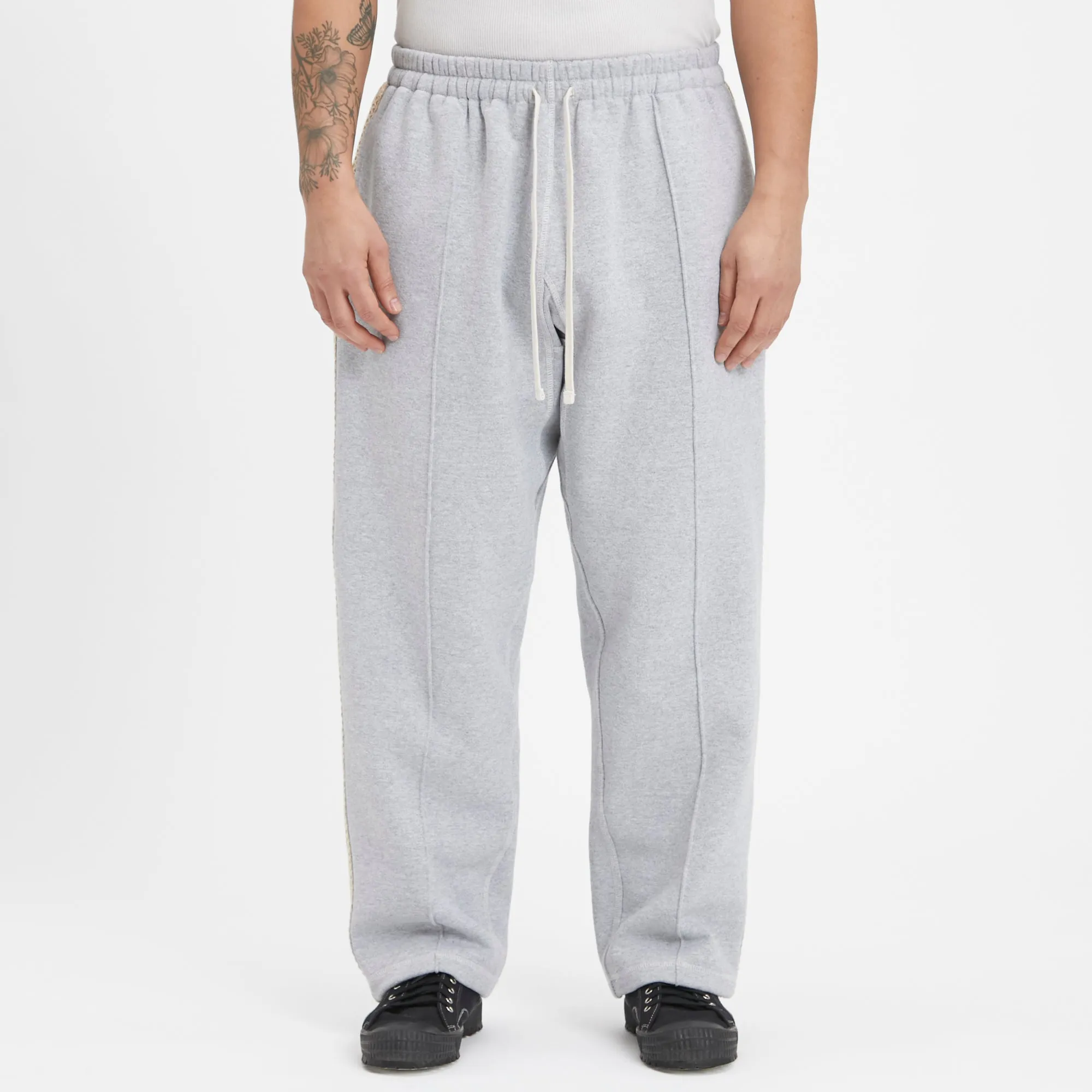 Saunter Pant - Heather Grey Cotton Fleece w/ Natural Trim sold by S.K. Manor Hill product image thumbnail 3