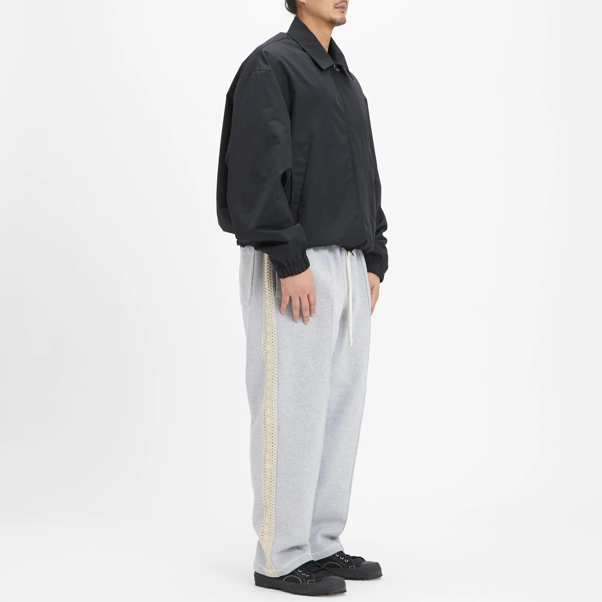 Saunter Pant - Heather Grey Cotton Fleece w/ Natural Trim sold by S.K. Manor Hill product image thumbnail 2
