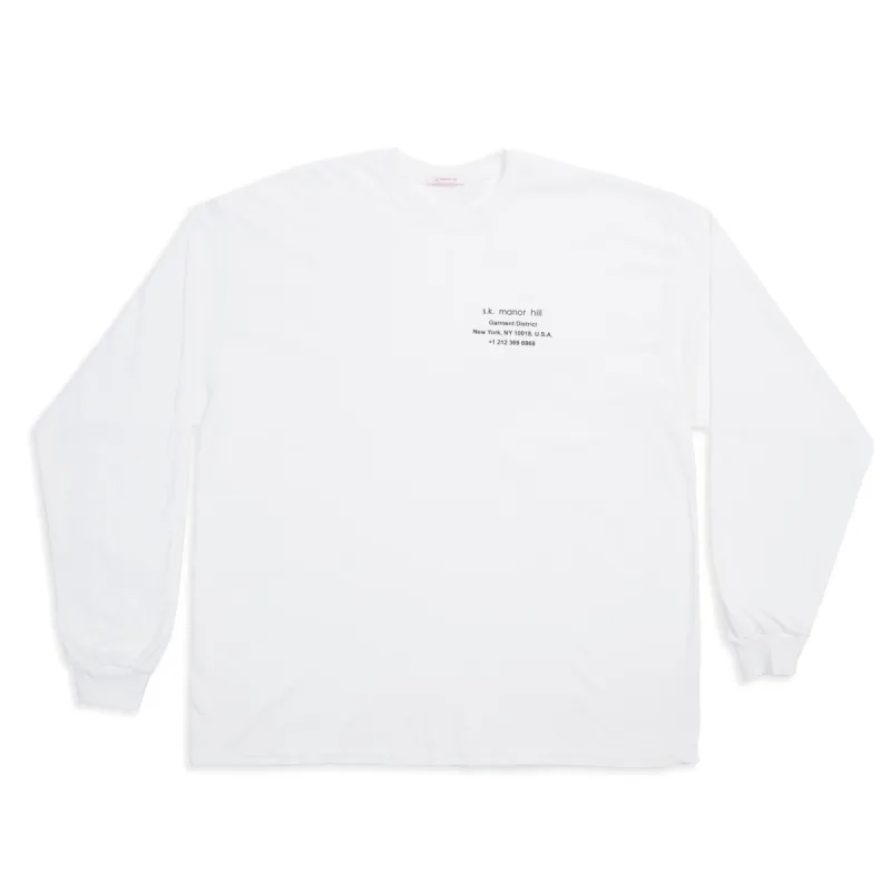 Biz LS T-Shirt - White Cotton sold by S.K. Manor Hill