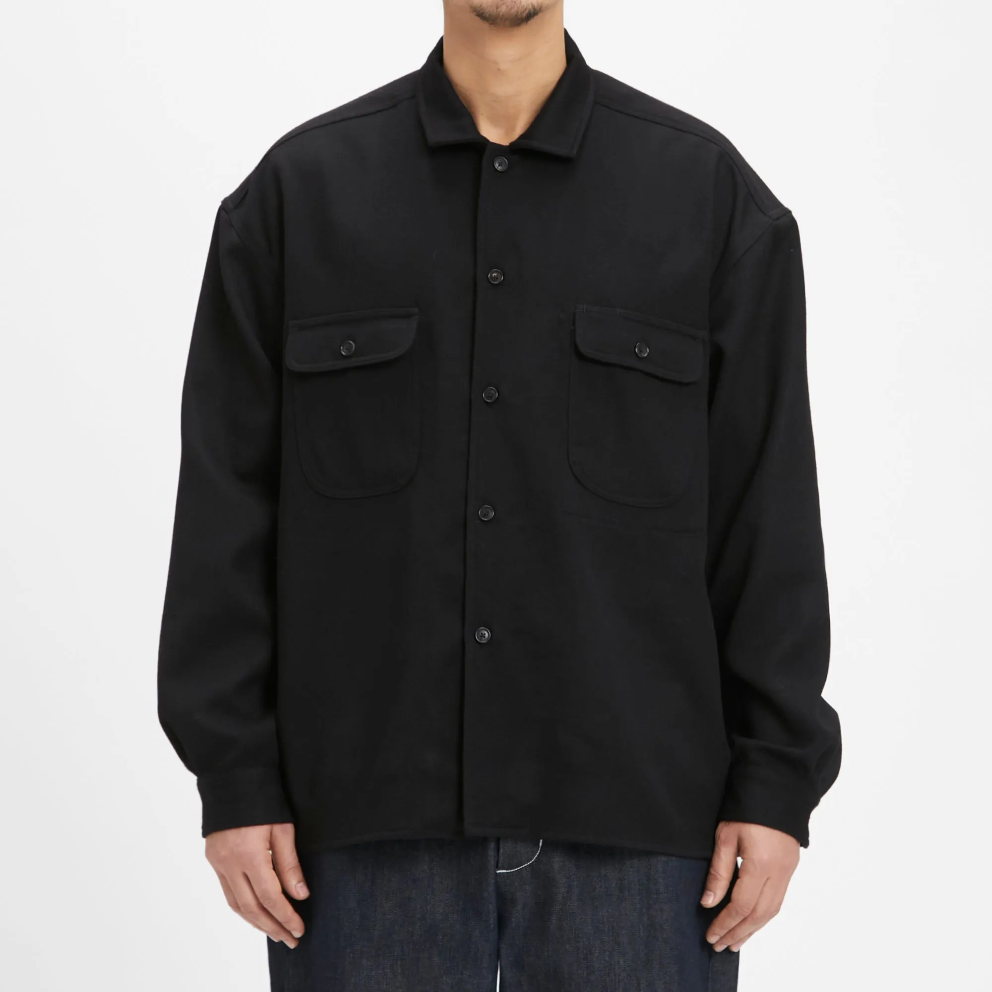 Park Shirt/Jacket - Black Wool sold by S.K. Manor Hill product image thumbnail 3