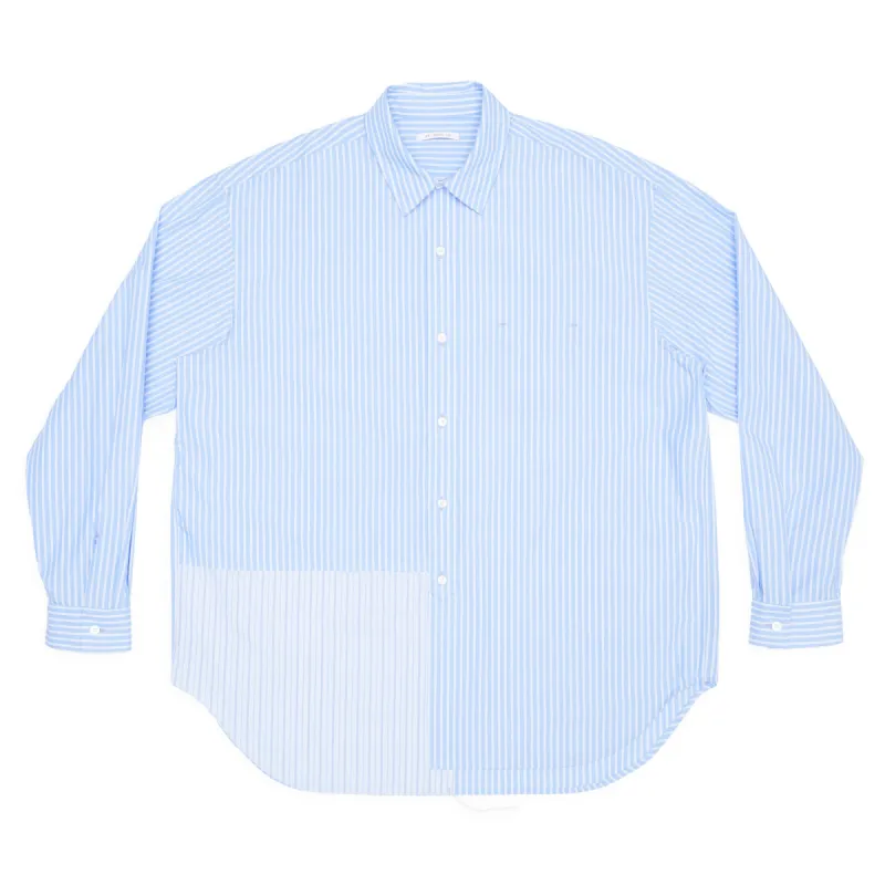 Bofill Shirt - Blue & White Striped Cotton made by S.K. Manor Hill